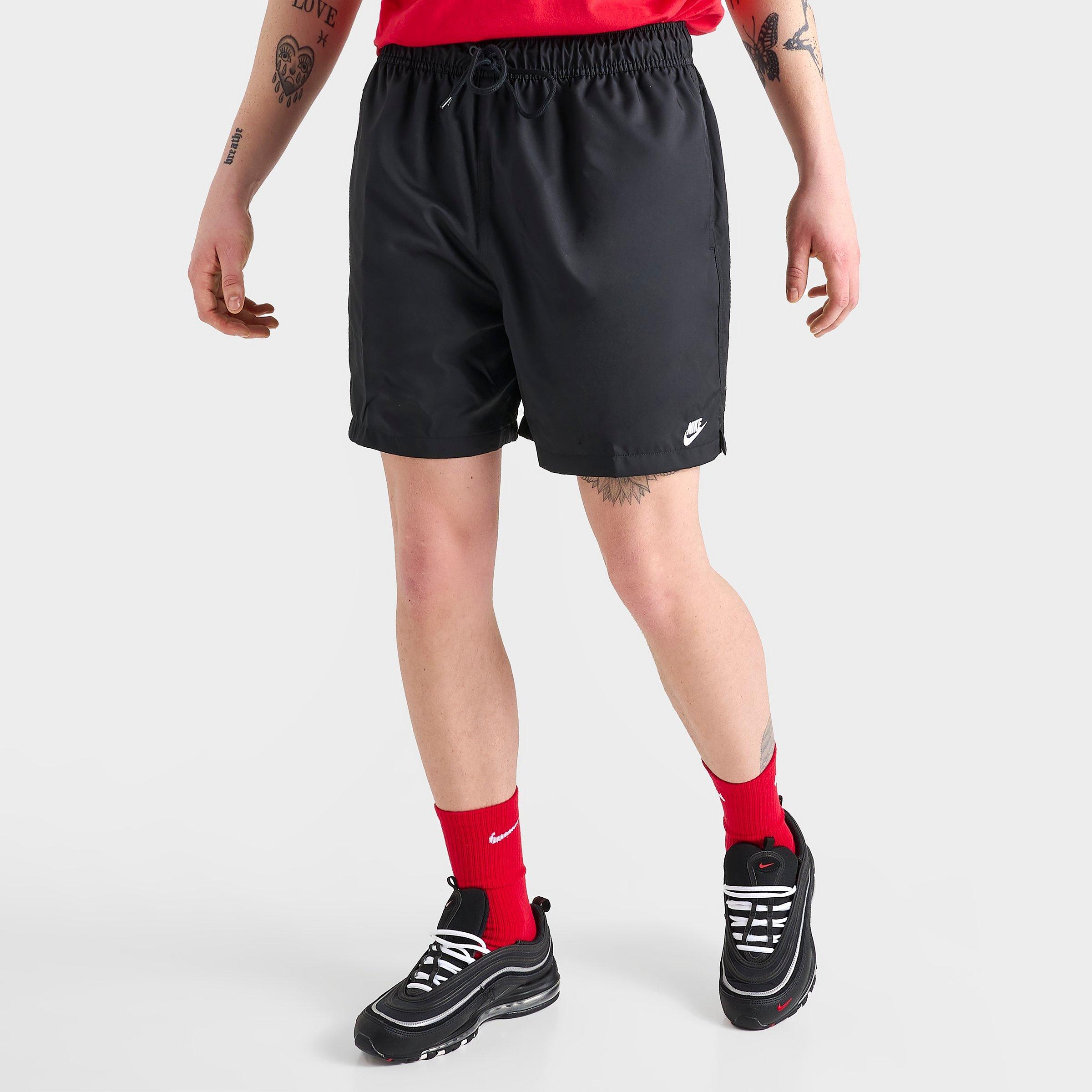 Nike Men's Club Woven 6" Flow Shorts in Black/White Size: Small