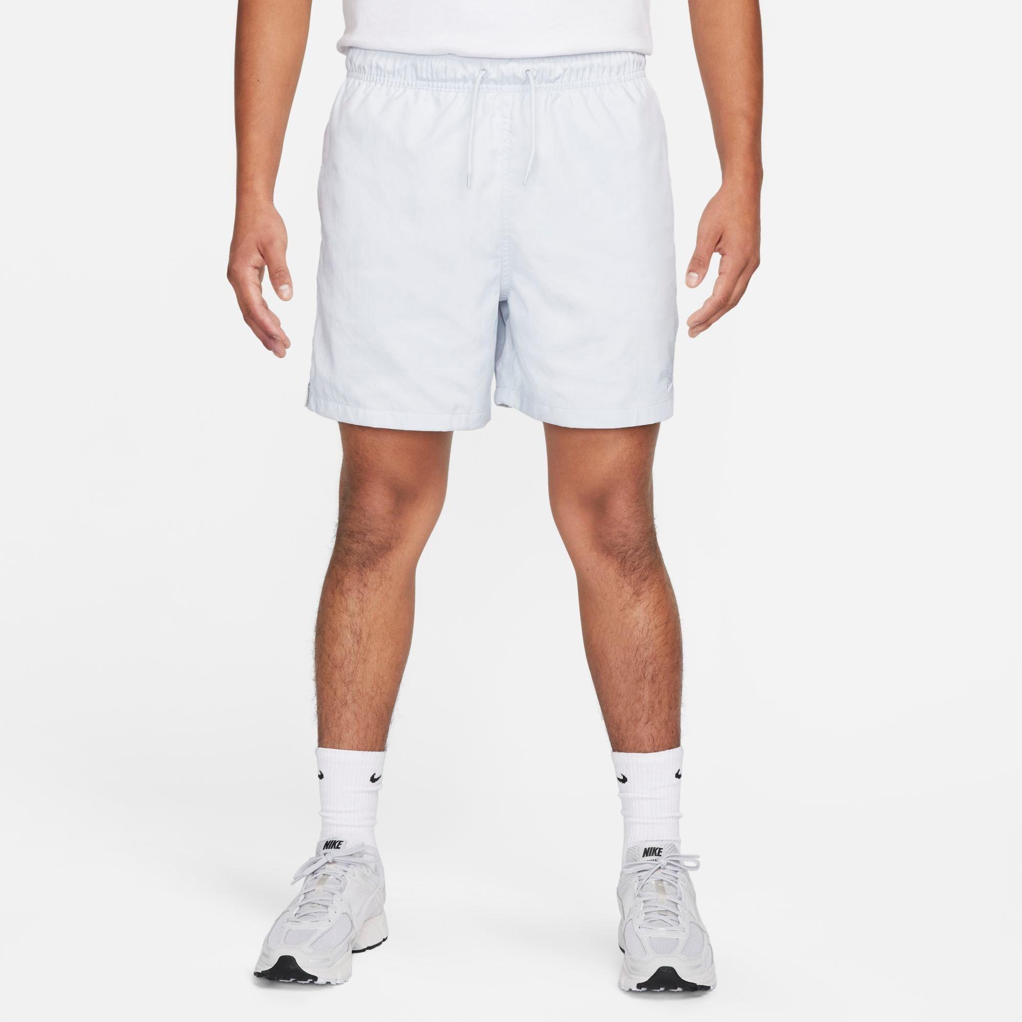 Shop Nike Men's Club Woven 6" Flow Shorts In Pure Platinum/white