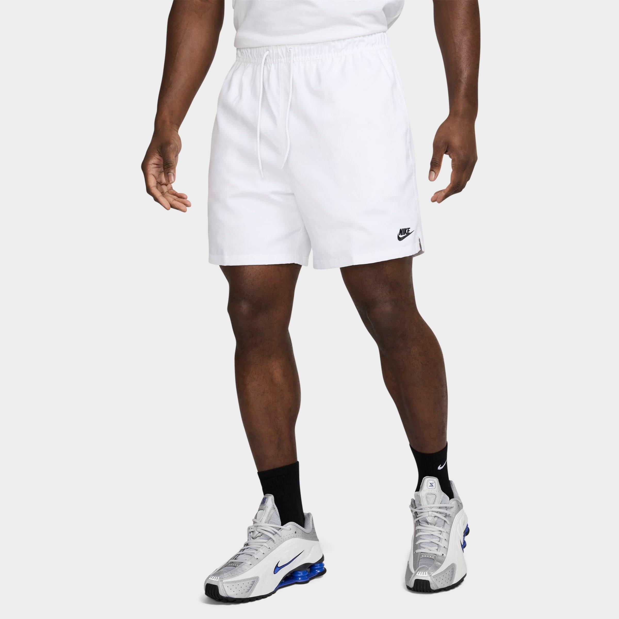 Nike Men's Club Woven 6" Flow Shorts in White/Black Size: XS