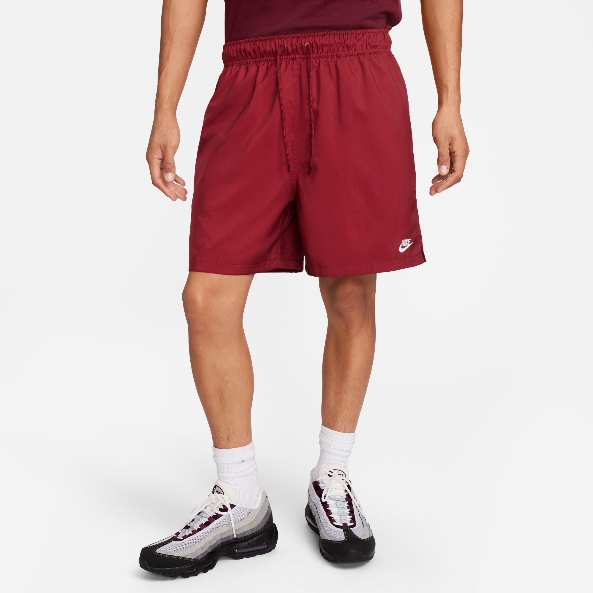 Shop Nike Men's Club Woven 6" Flow Shorts In Team Red/white