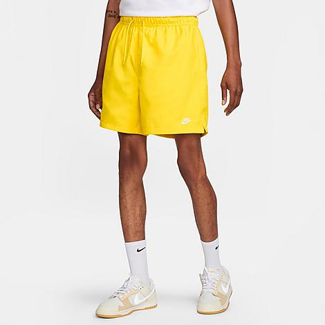 Shop Nike Men's Club Woven 6" Flow Shorts In Lightning/white