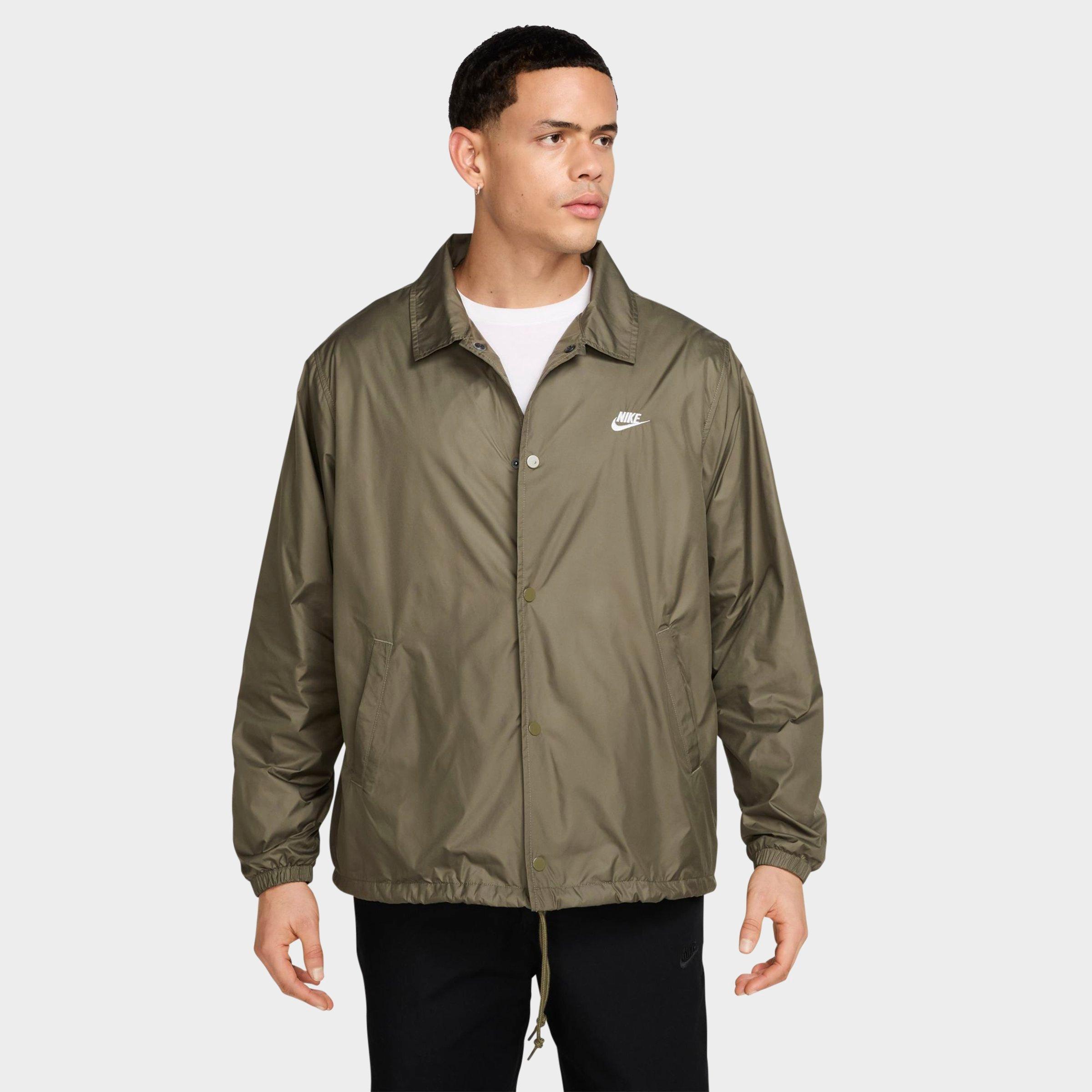Nike Men's Club Coaches Jacket in Medium Olive/White Size: XS