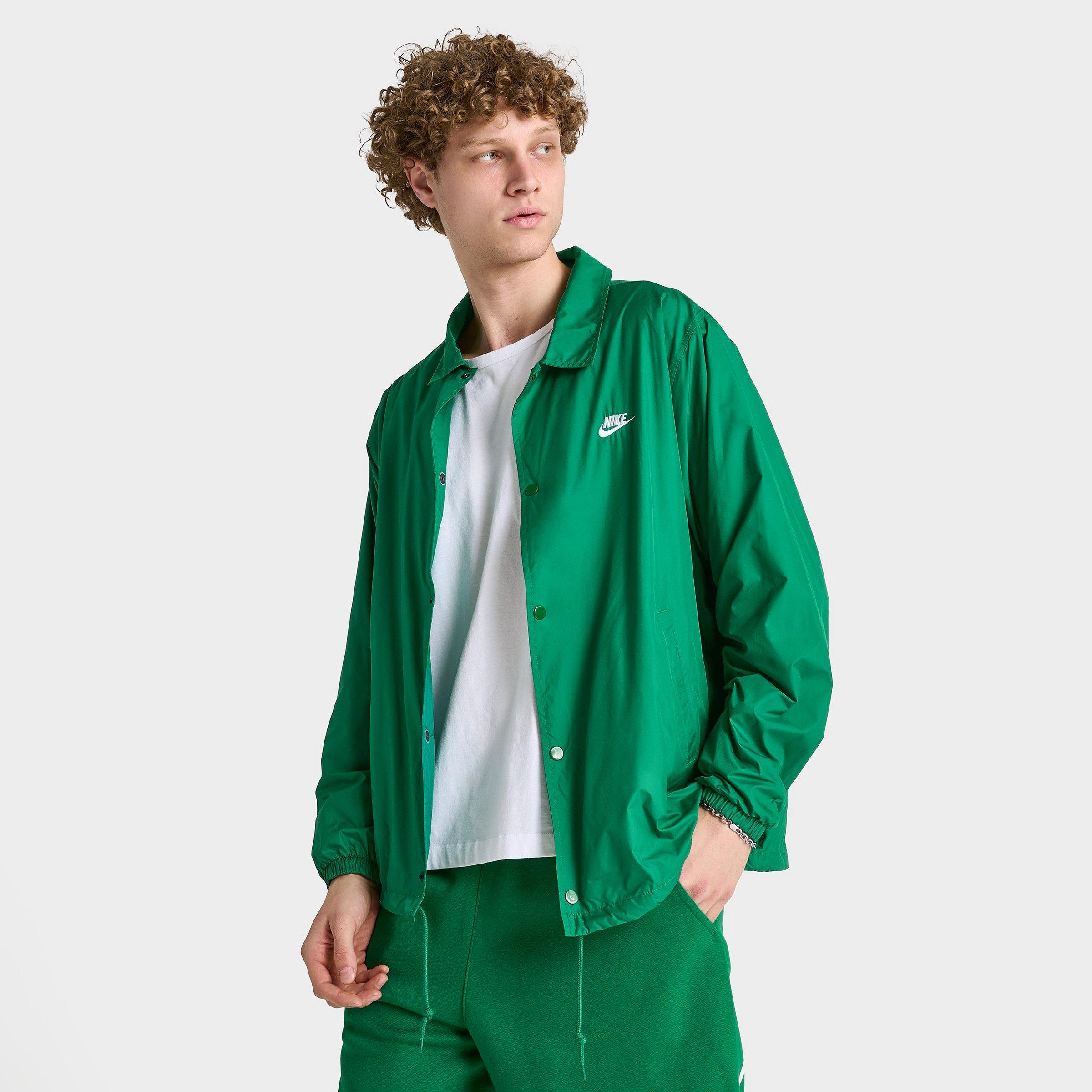 Nike Men's Relaxed Fit Club Coaches' Jacket In Malachite/white