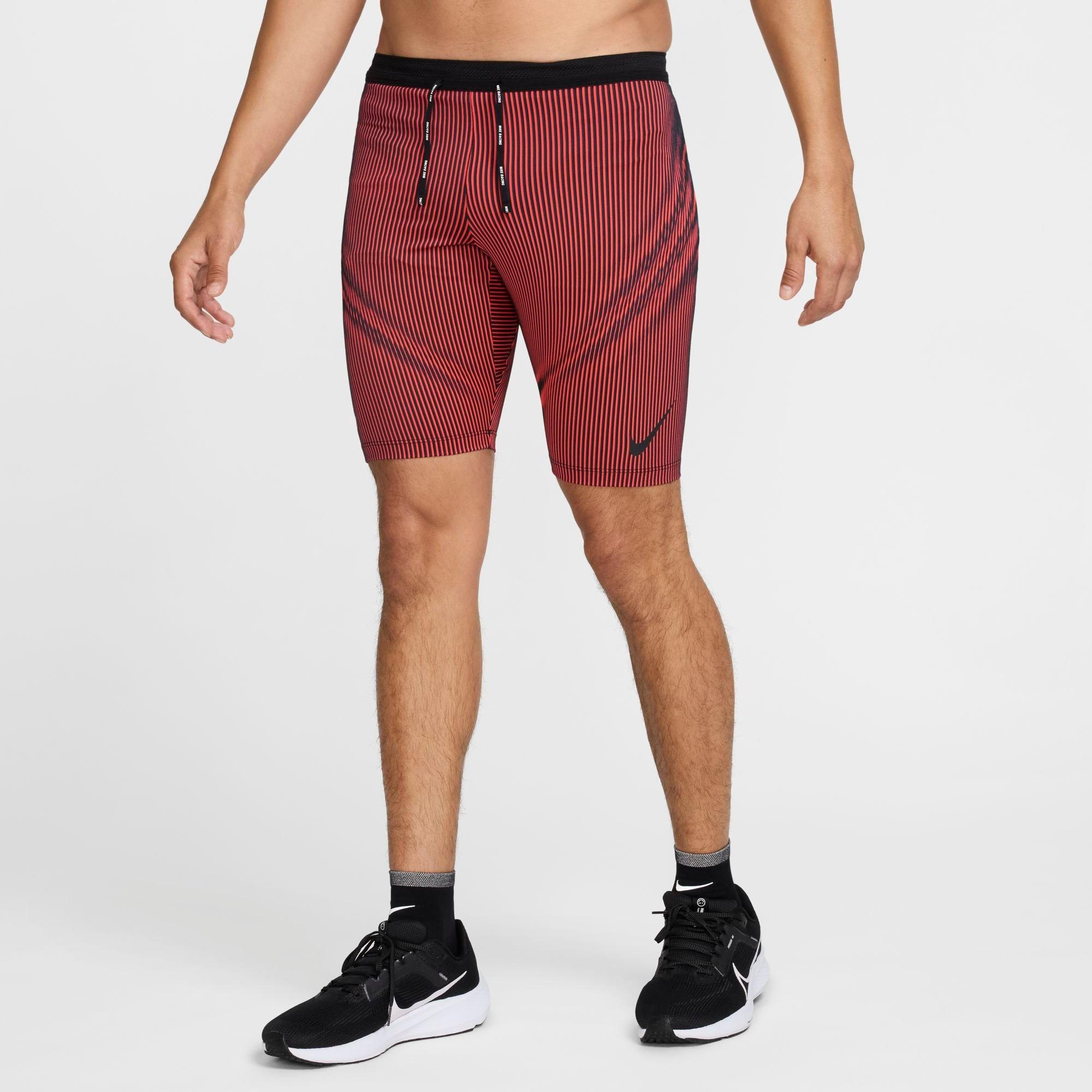 Nike Men's AeroSwift Dri-FIT ADV Half-Length Running Tights in Red/Black Size Small Polyester/Spandex