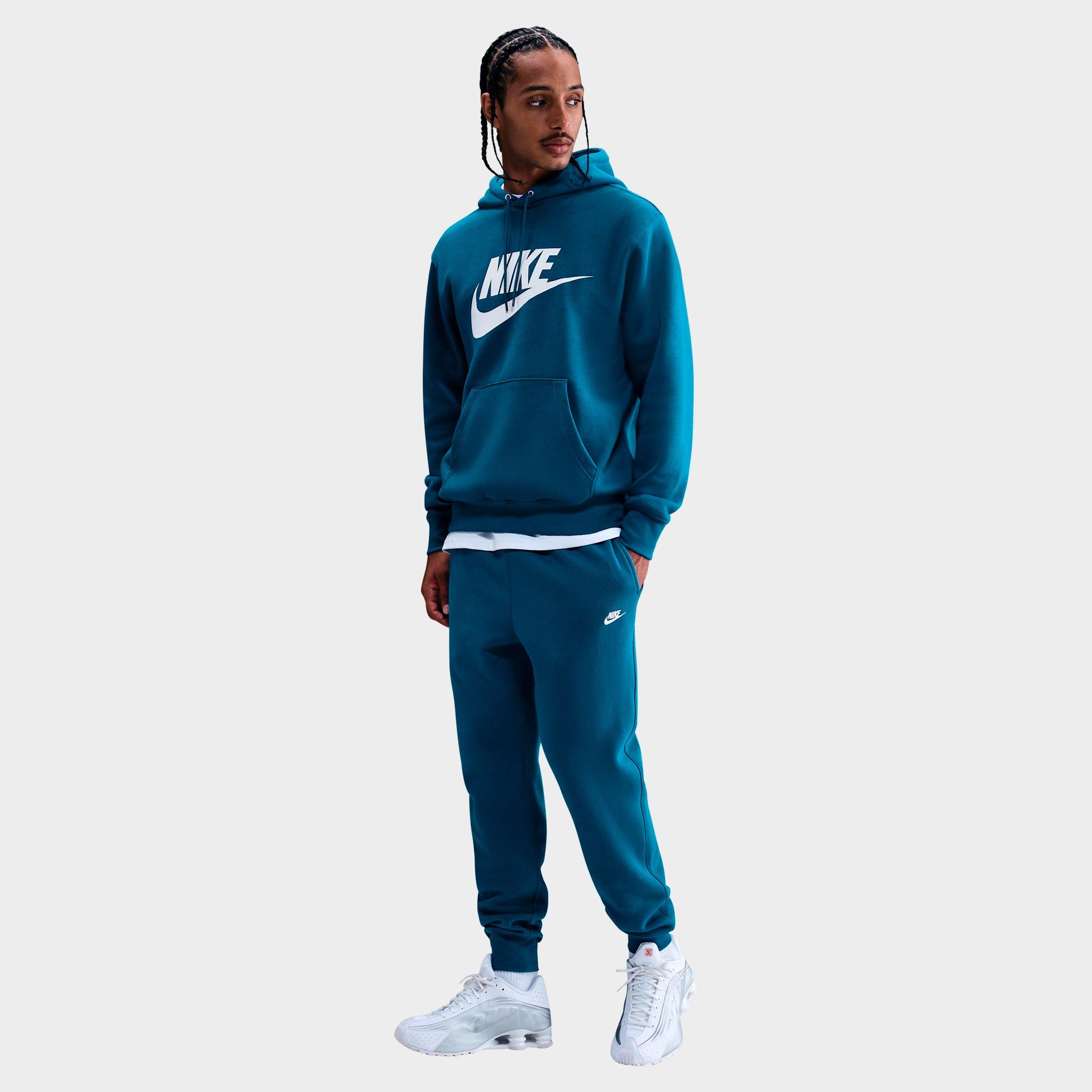 Nike Men's Club Fleece Premium Jogger Pants in Green Abyss/Green Abyss/White Size: