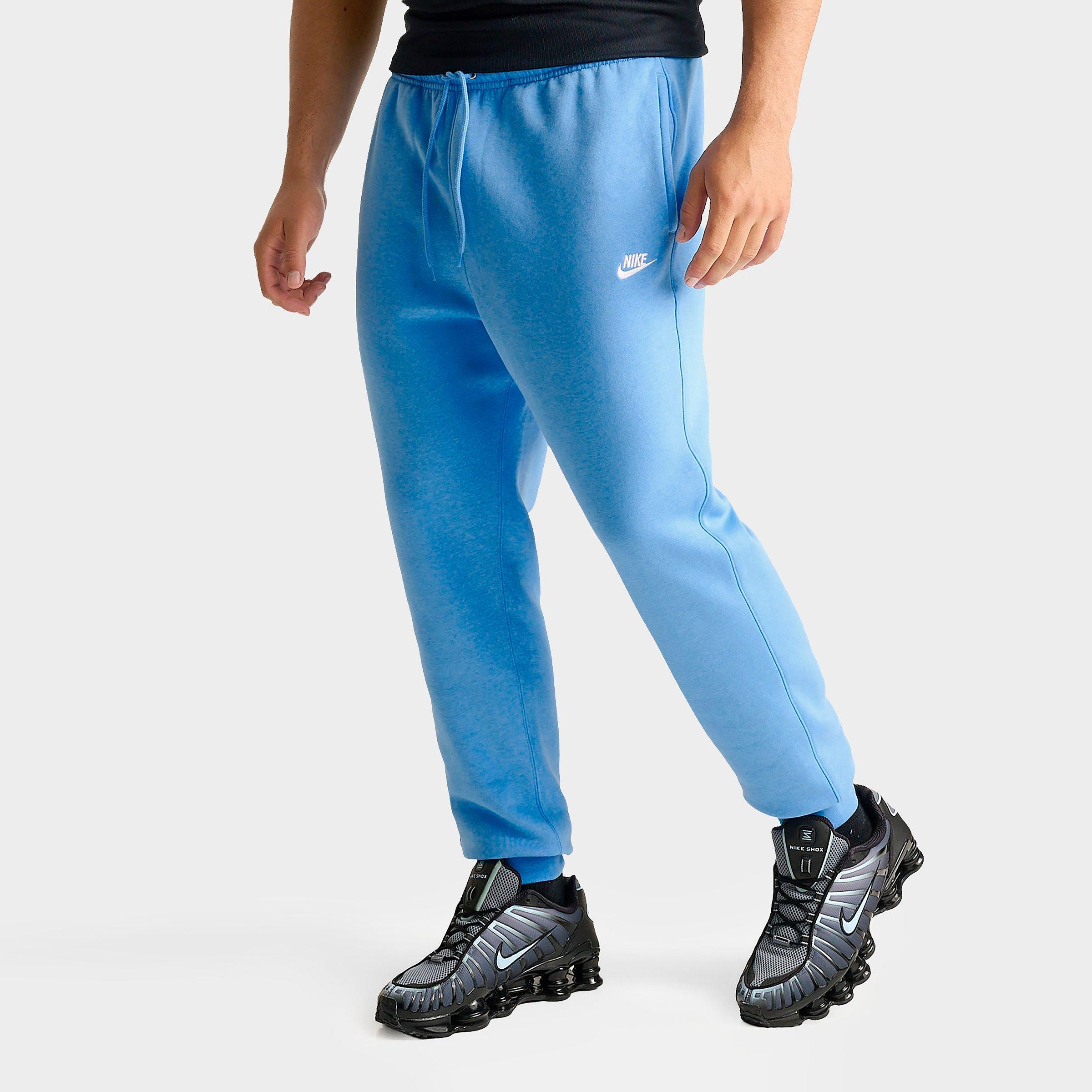 Nike Men's Club Fleece Premium Jogger Pants in Football Blue/Football Blue/White Size: XS