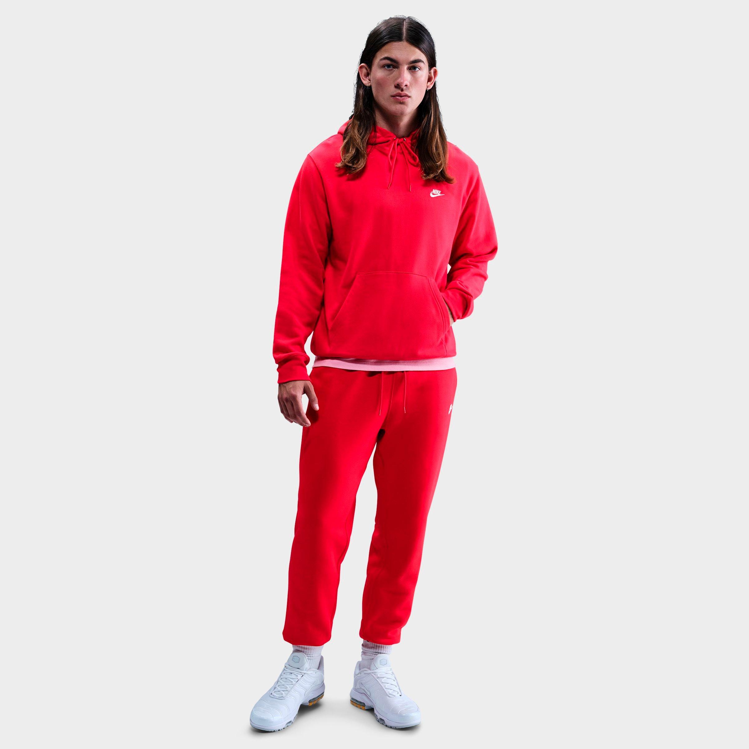 Nike Men's Club Fleece Premium Jogger Pants in University Red/University Red/White Size: 2XS