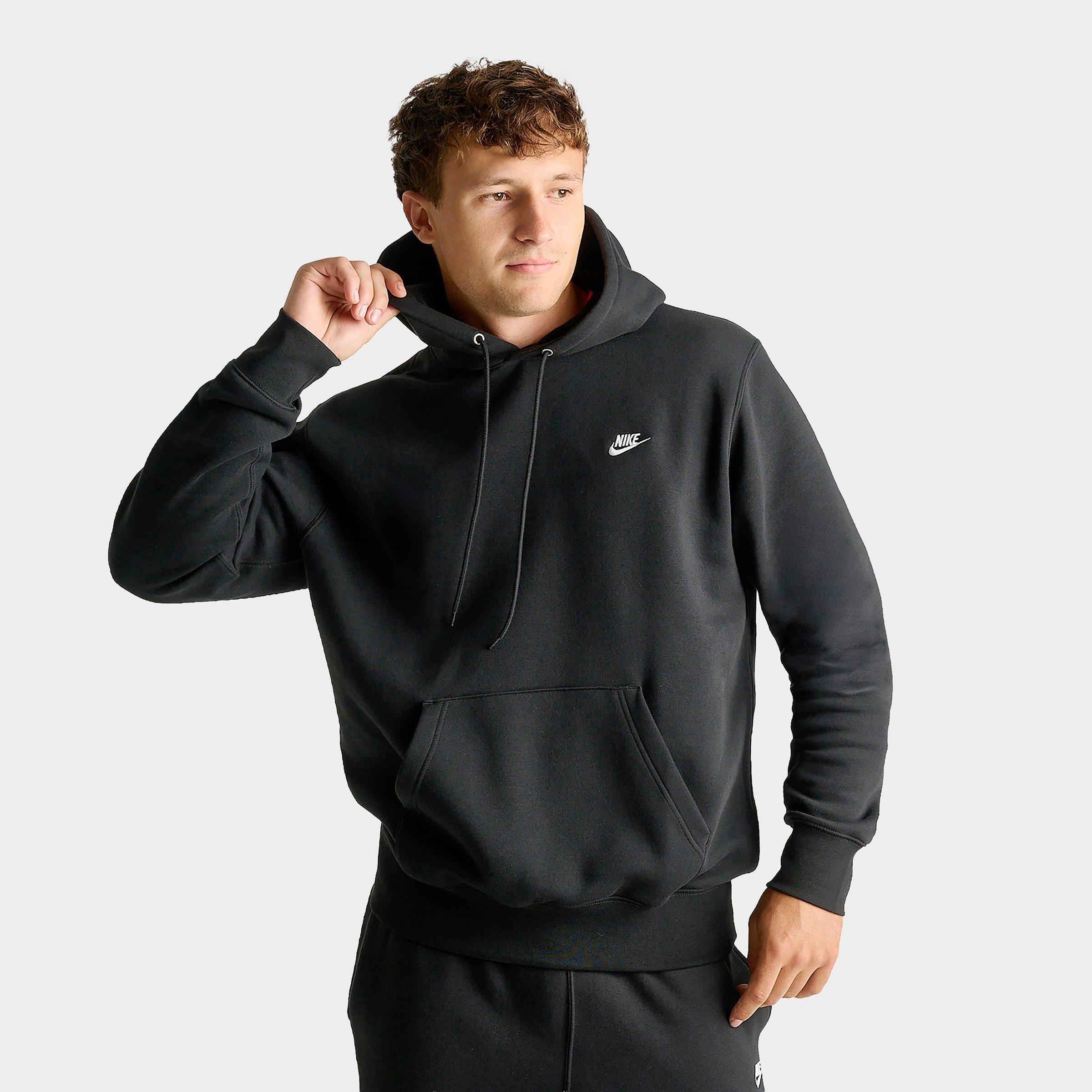 Nike Men's Club Fleece Premium Embroidered Pullover Hoodie in Black/Multi Size: 3XL