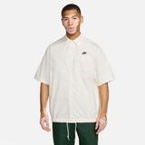 nike dress shirts for men Nike Club Short Sleeve Button-Up Oversize Shirt in Ghost/White at Nordstrom, Size Medium