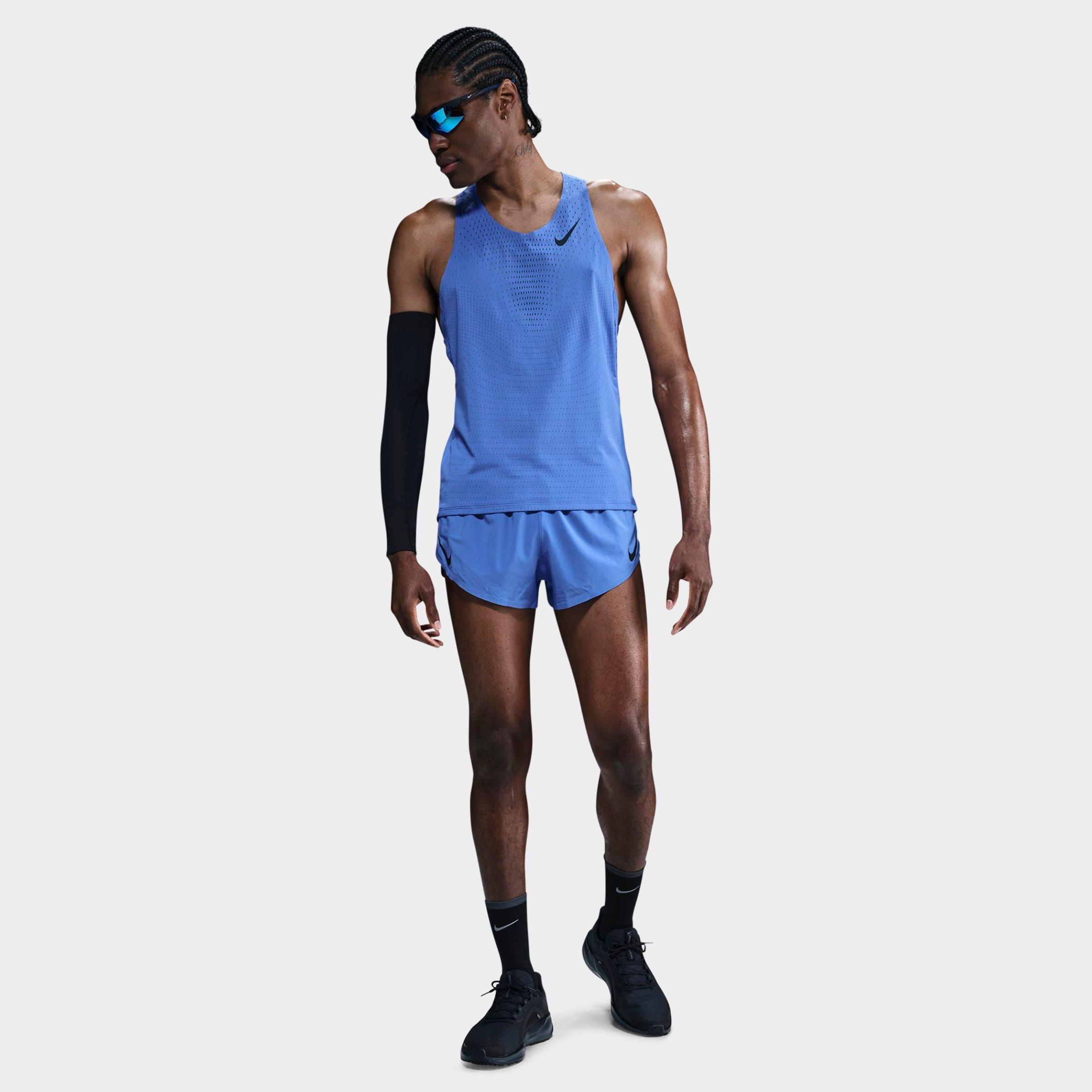 Nike Men's AeroSwift Dri-FIT ADV Running Tank Top in Comet Blue/Black Size: XS