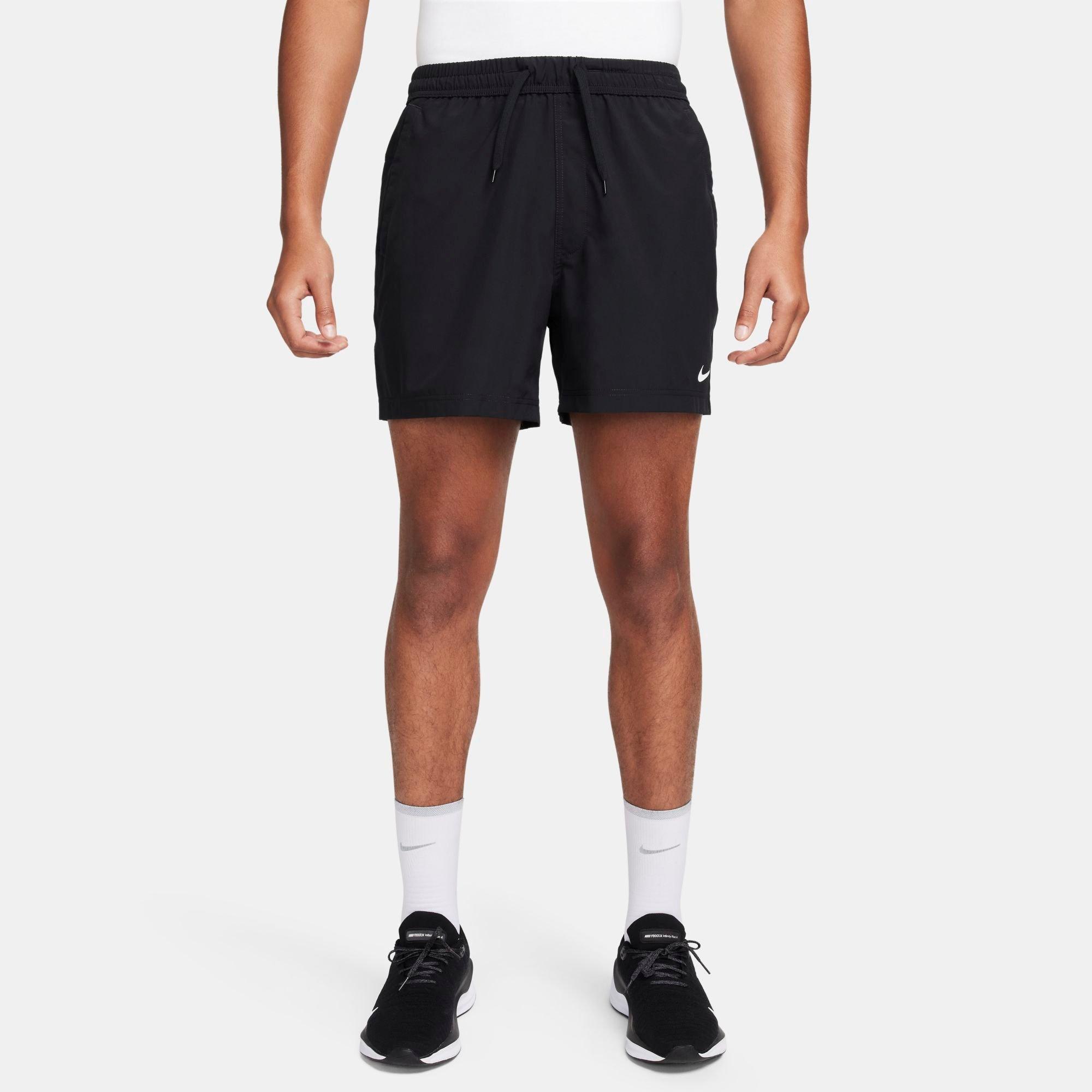 Nike Men's Form Dri-FIT Unlined 5" Versatile Shorts in Black/White Size: 2XS
