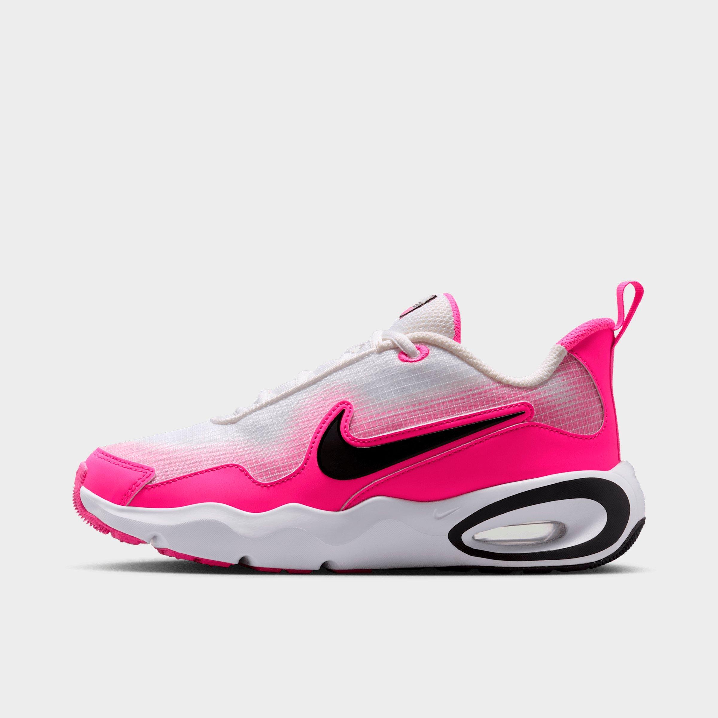 Nike Big Kids Air Max Nova Casual Shoes in White/Laser Fuchsia/Black Size: 6.5