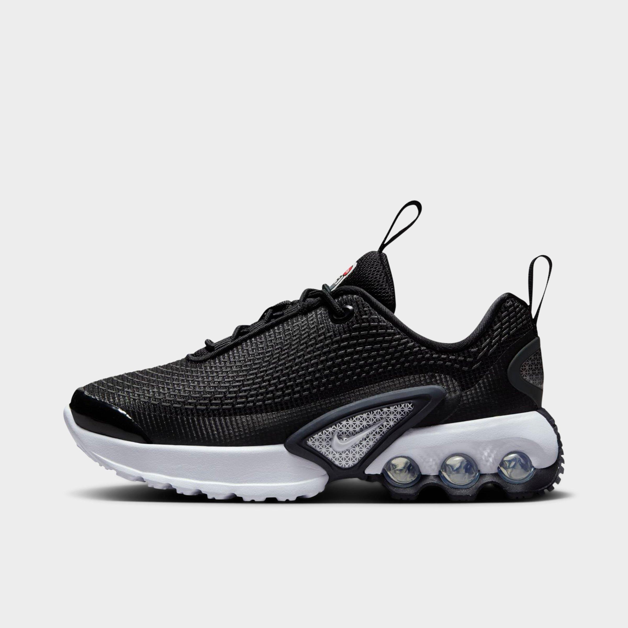 Nike Little Kids Air Max Dn Stretch Lace Casual Shoes in Black/Dark Grey/Black Size: 8.0