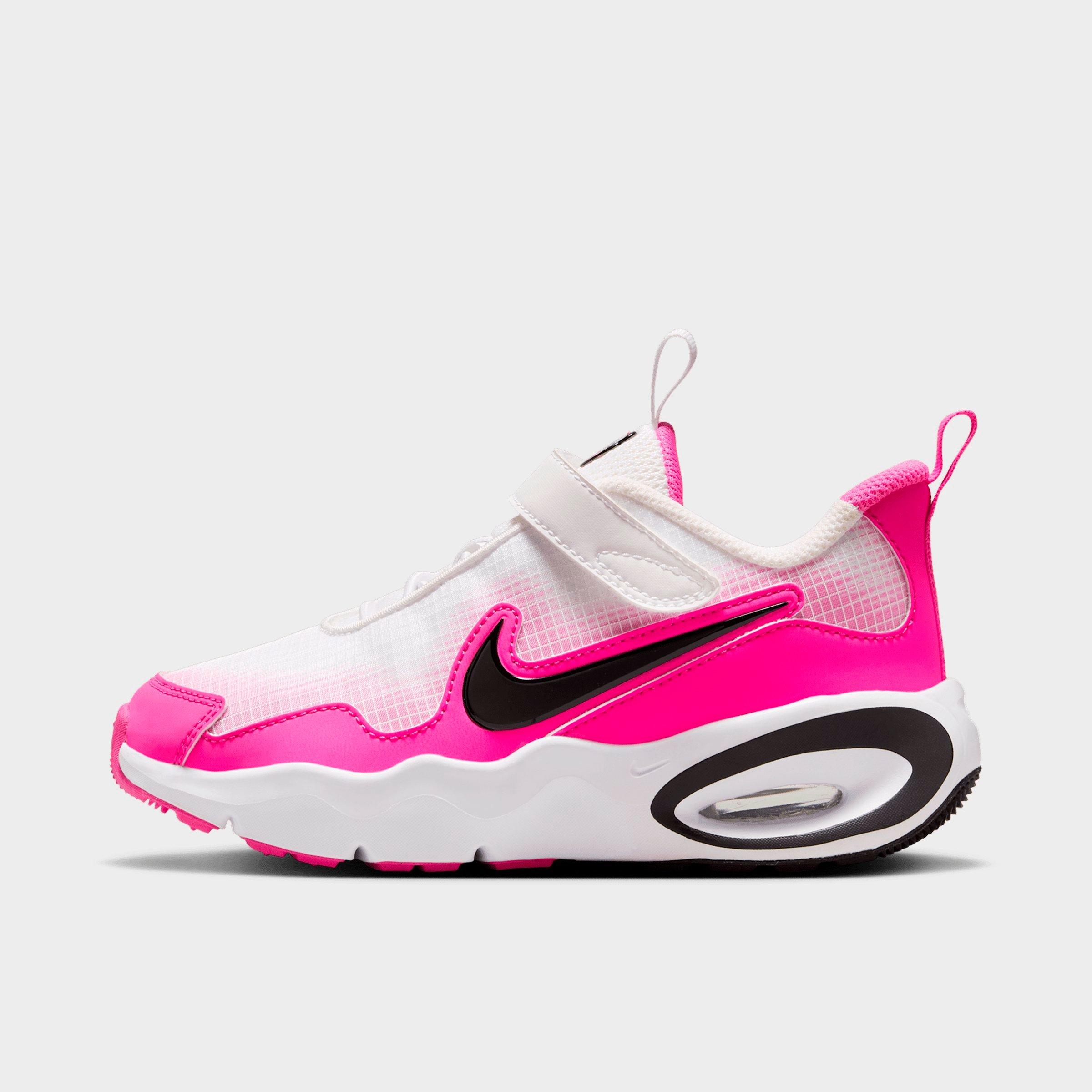 Nike Little Kids Air Max Nova Casual Shoes in White/Laser Fuchsia/Black Size: 11.0