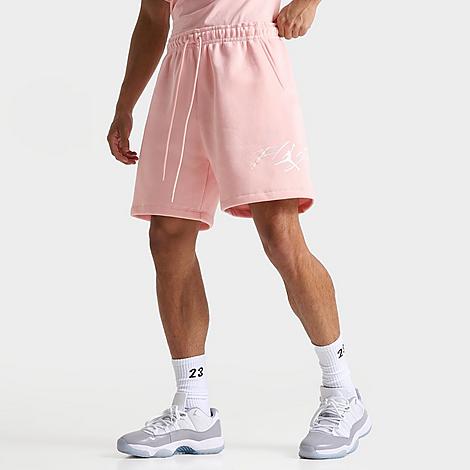 Shop Nike Jordan Men's Brooklyn Fleece Shorts In Legend Pink/white
