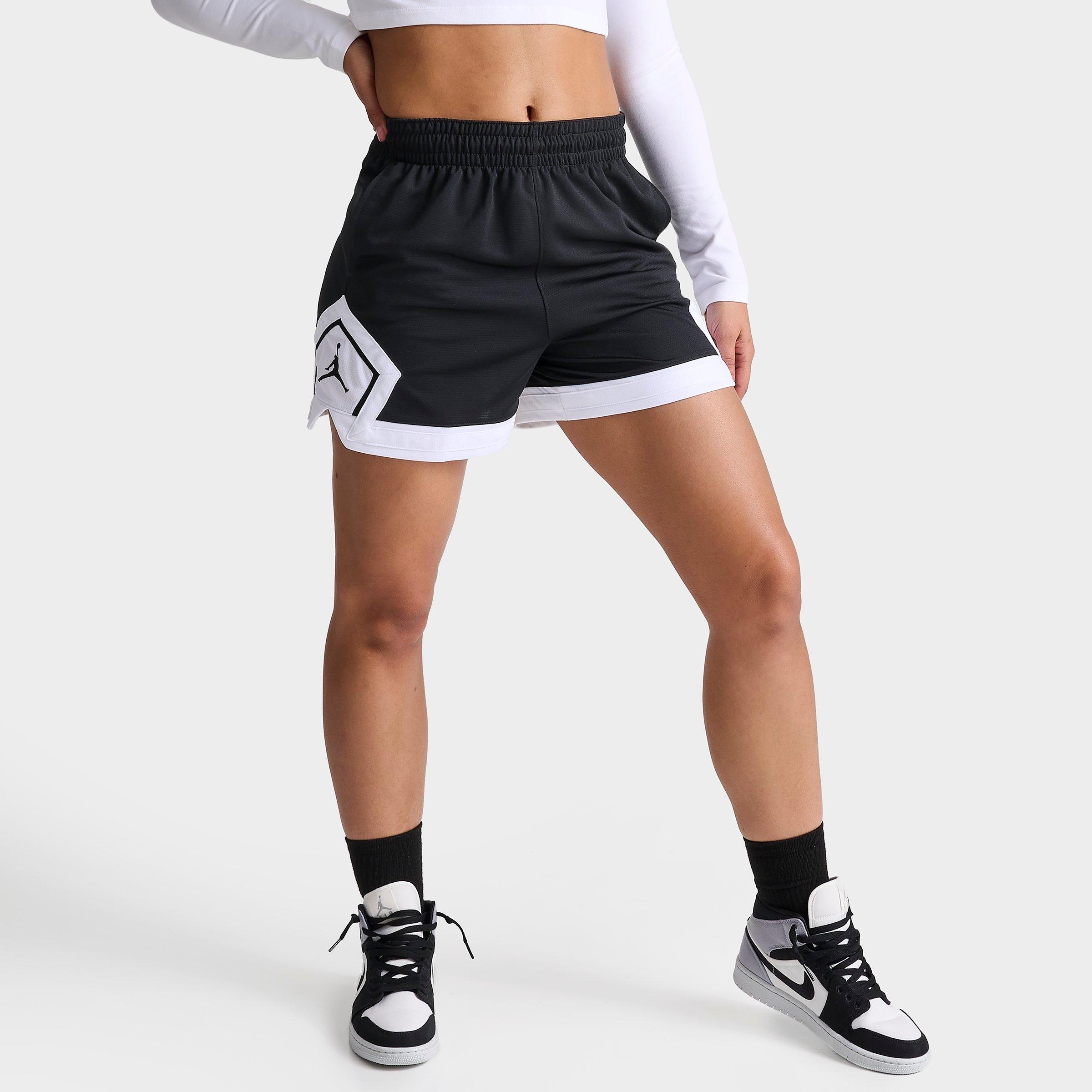 Nike Jordan Women's Sport 4" Diamond Basketball Shorts In Black/white/white/black