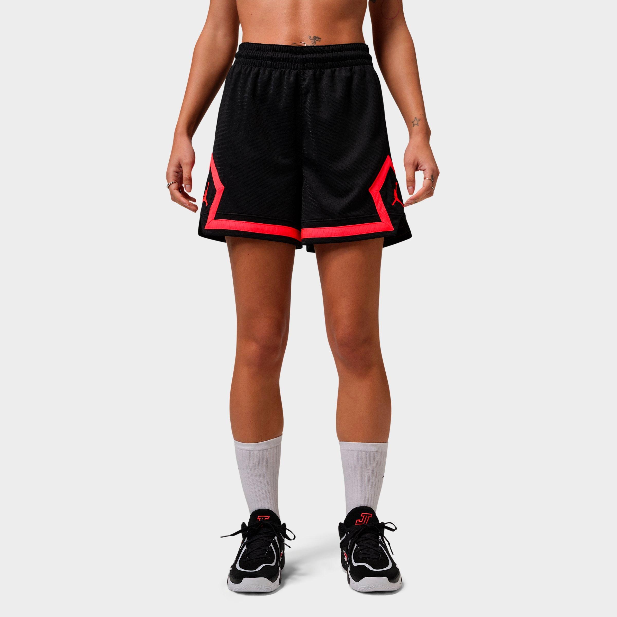 Jordan Women's Sport 4" Diamond Basketball Shorts in Black/Infrared 23 Size: XS