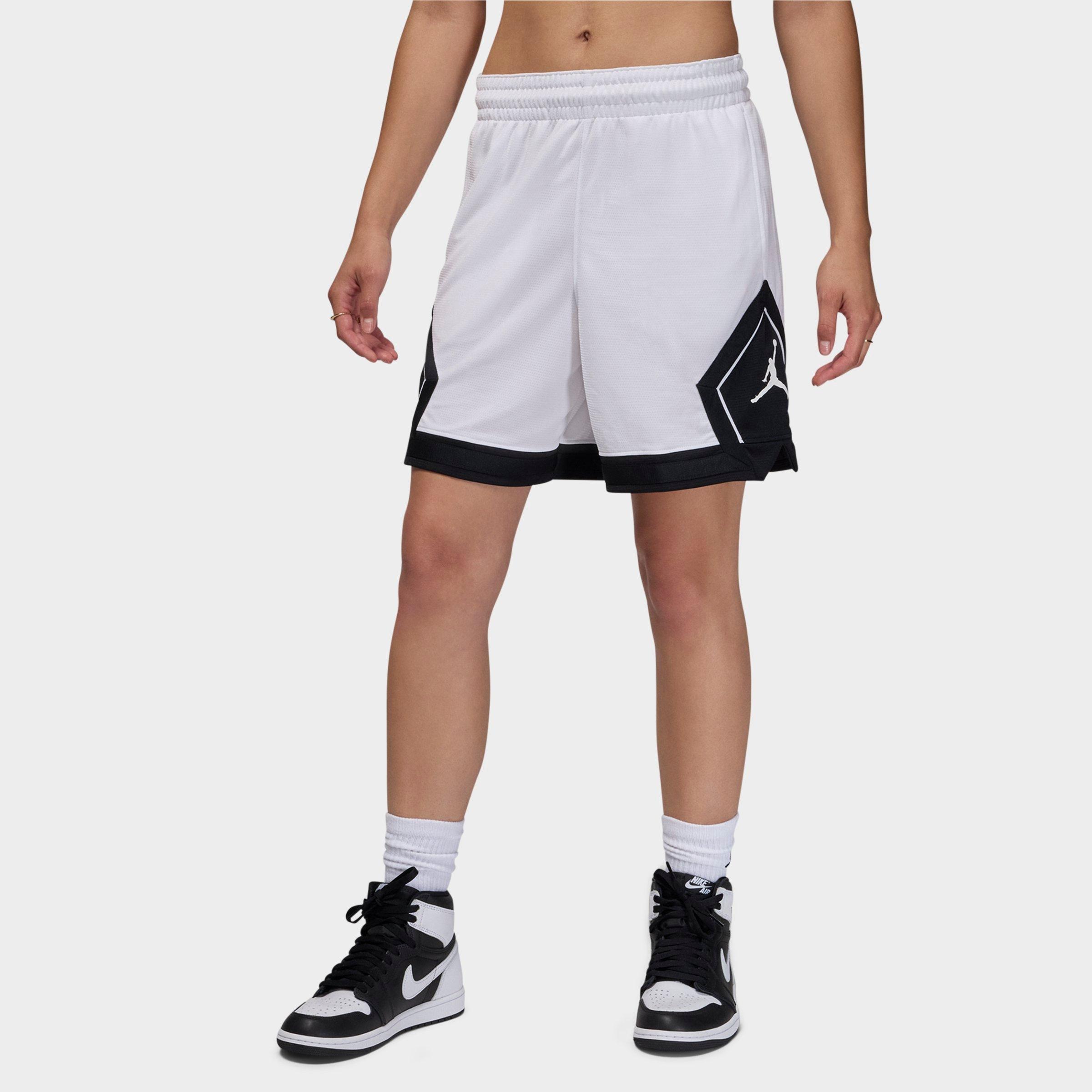 Jordan Women's Sport 4" Diamond Basketball Shorts in White/Black Size: XS