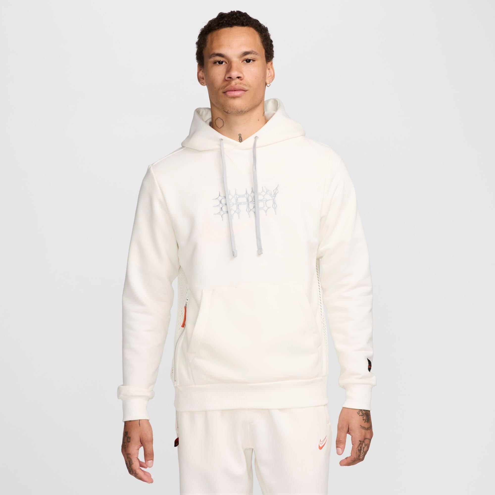 Shop Nike Men's Kd Dri-fit Standard Issue Basketball Hoodie In Sail/wolf Grey/cosmic Clay
