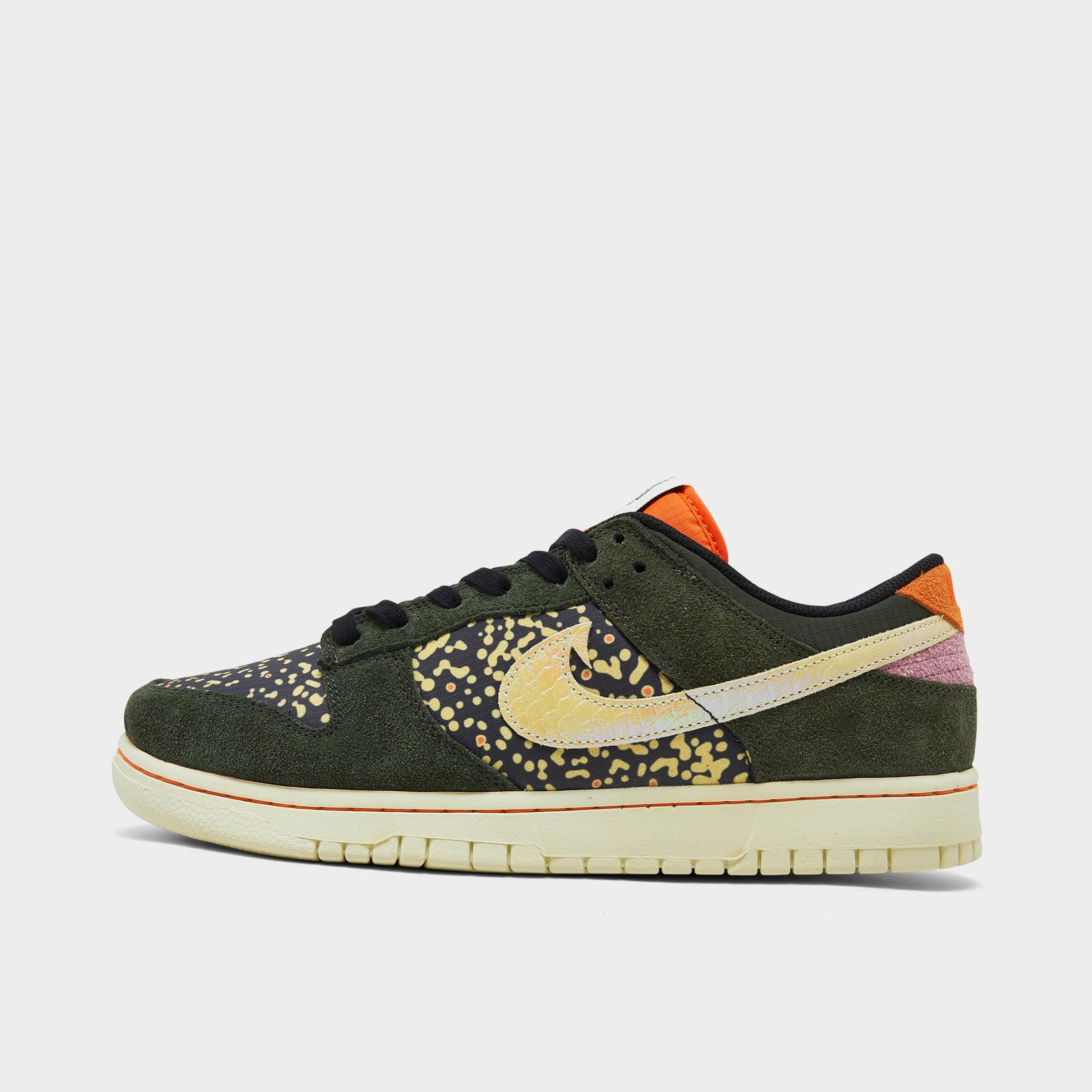 Nike Dunk Low Retro Se Rainbow Trout Casual Shoes In Sequoia/alabaster/safety Orange