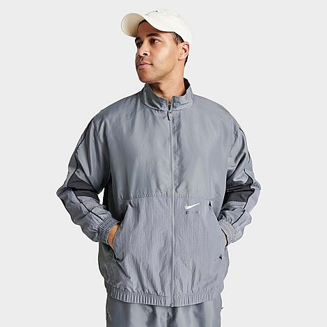 Nike Men's Air Swoosh Woven Track Jacket In Cool Grey/anthracite