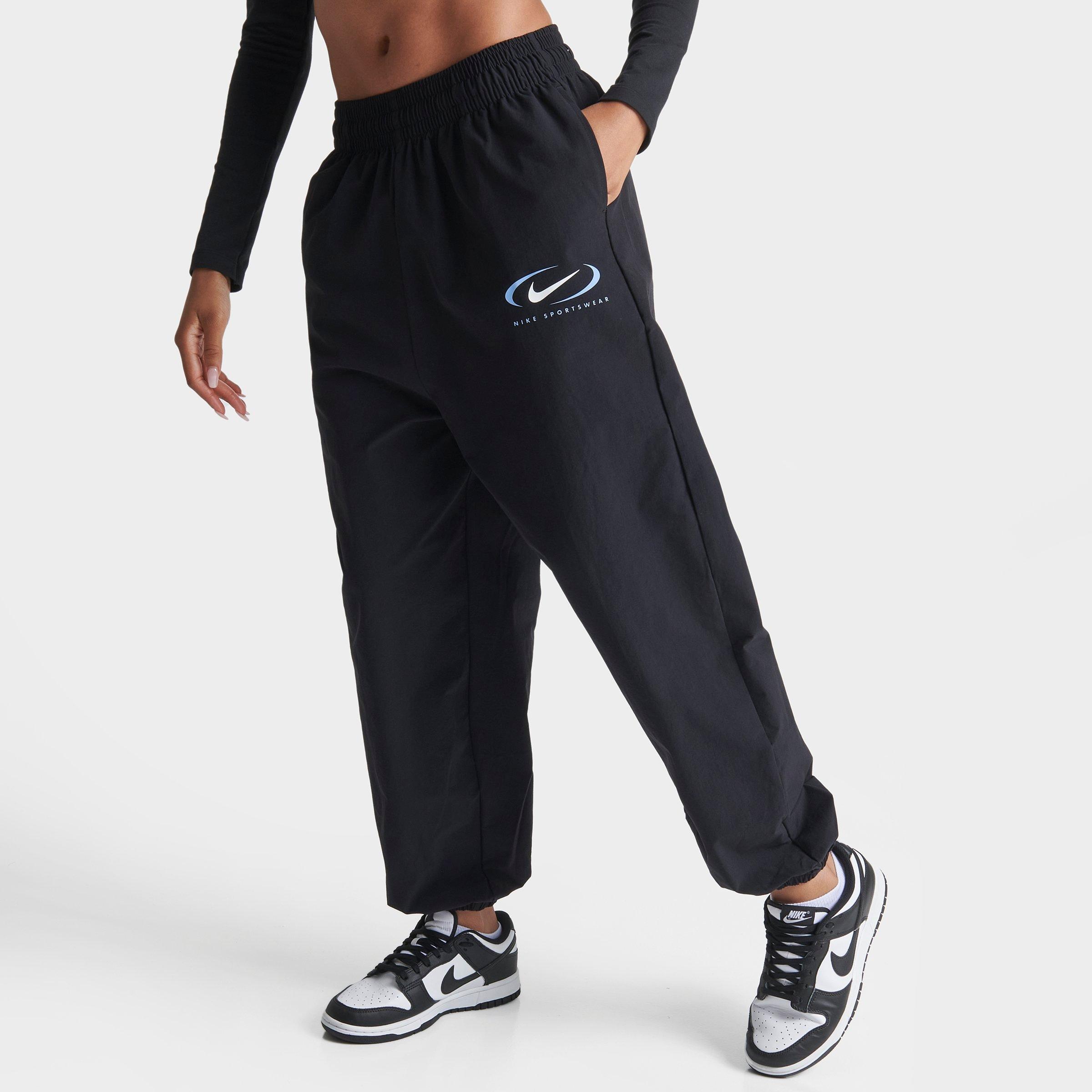 Nike Women's Sportswear Trend Swoosh Woven Jogger Pants In Black
