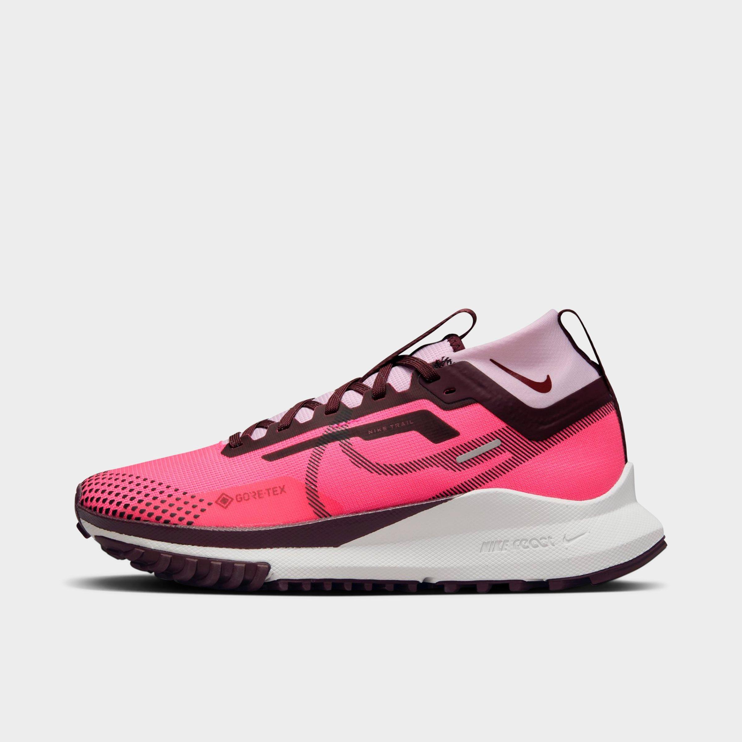 Shop Nike Women's React Pegasus Trail 4 Gore-tex Waterproof Trail Running Shoes In Hyper Pink/team Red/pink Foam/burgundy Crush