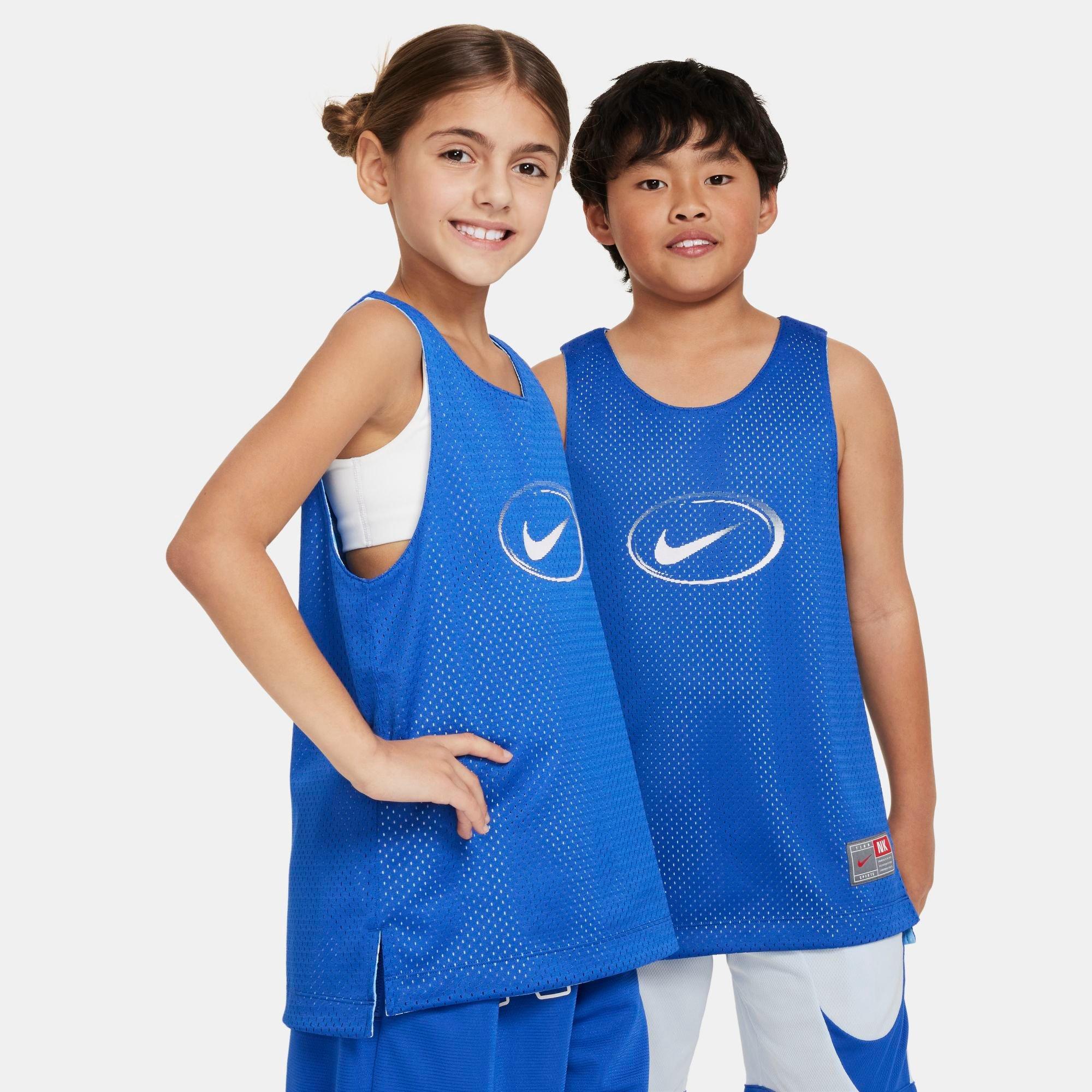 Nike Kids' Culture Of Basketball Reversible Jersey Shirt in Blue/Game Royal Size XL 100% Polyester/Jersey Shirt 