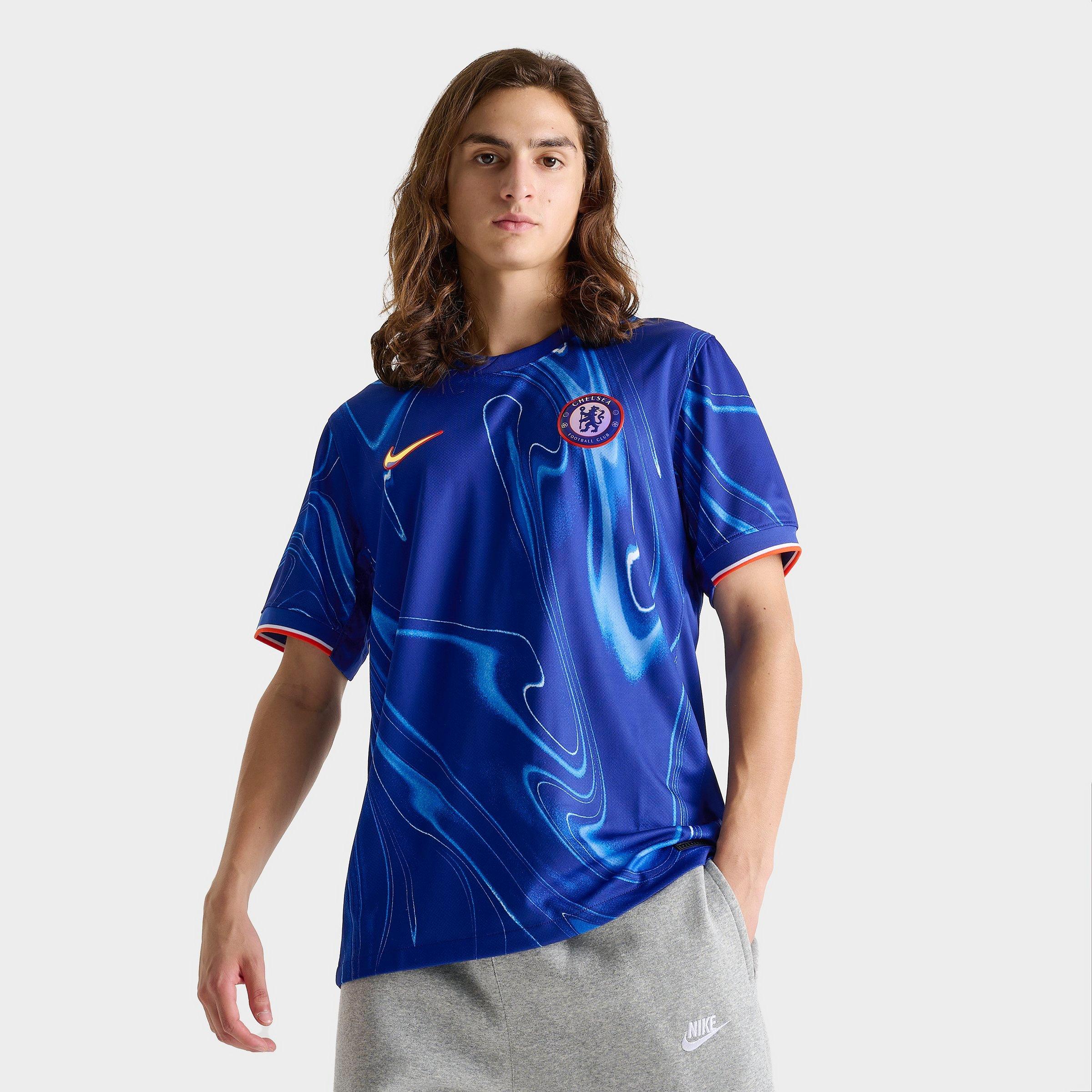 Nike Men's Chelsea Fc 2024-25 Stadium Home Dri-fit Replica Soccer Jersey Shirt In Rush Blue/team Orange/white