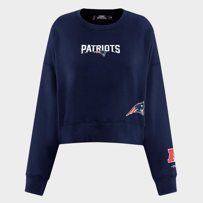 Women's Pro Standard New England Patriots NFL Wingspan Fleece Crewneck Sweatshirt