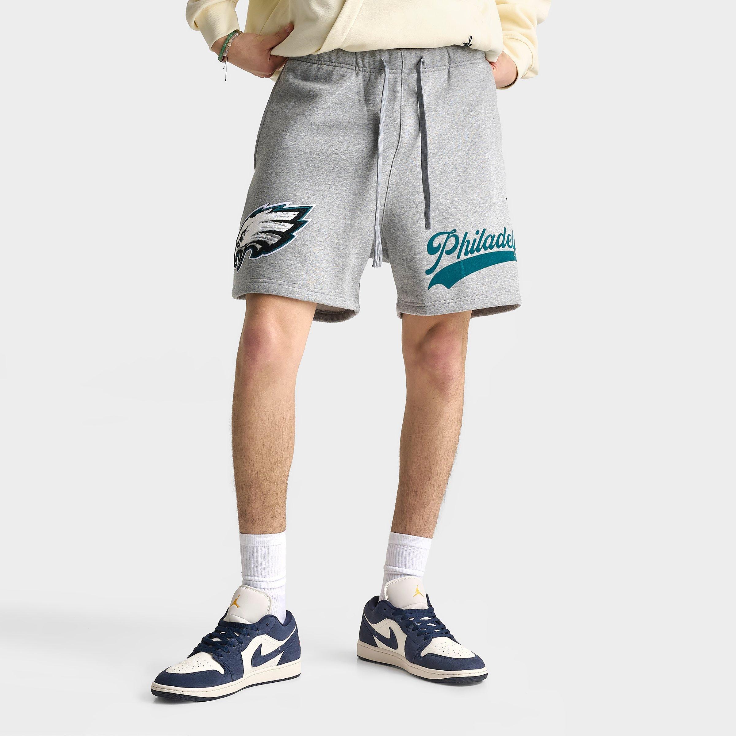 Pro Standard Men's Philadelphia Eagles NFL Living Large Fleece Shorts in Heather Grey Size: Small