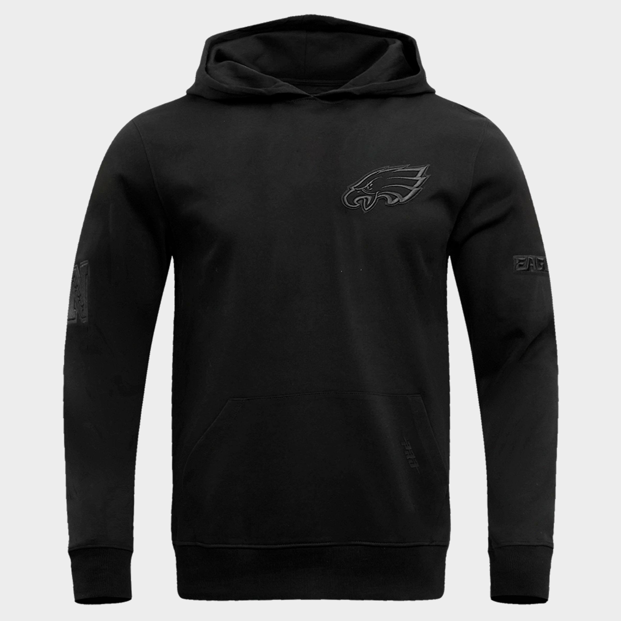 Pro Standard Men's Philadelphia Eagles NFL Neutral Fleece Pullover Hoodie in Black Size: Small