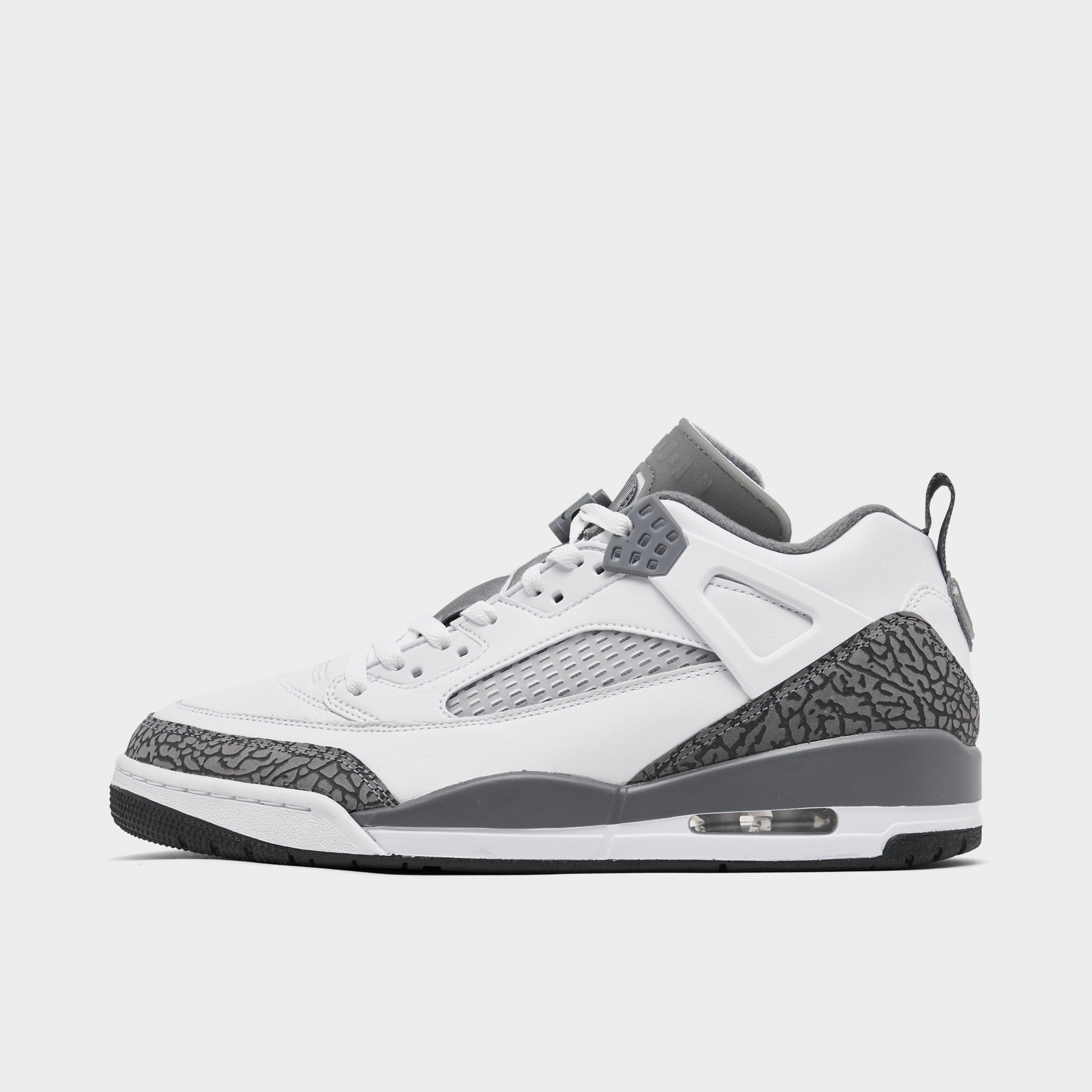 Jordan Men's Spizike Low Casual Shoes in White/Cool Grey/Anthracite Size: 7.5