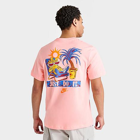 Nike Men's Sportswear Spring Break Graphic T-shirt In Bleached Coral