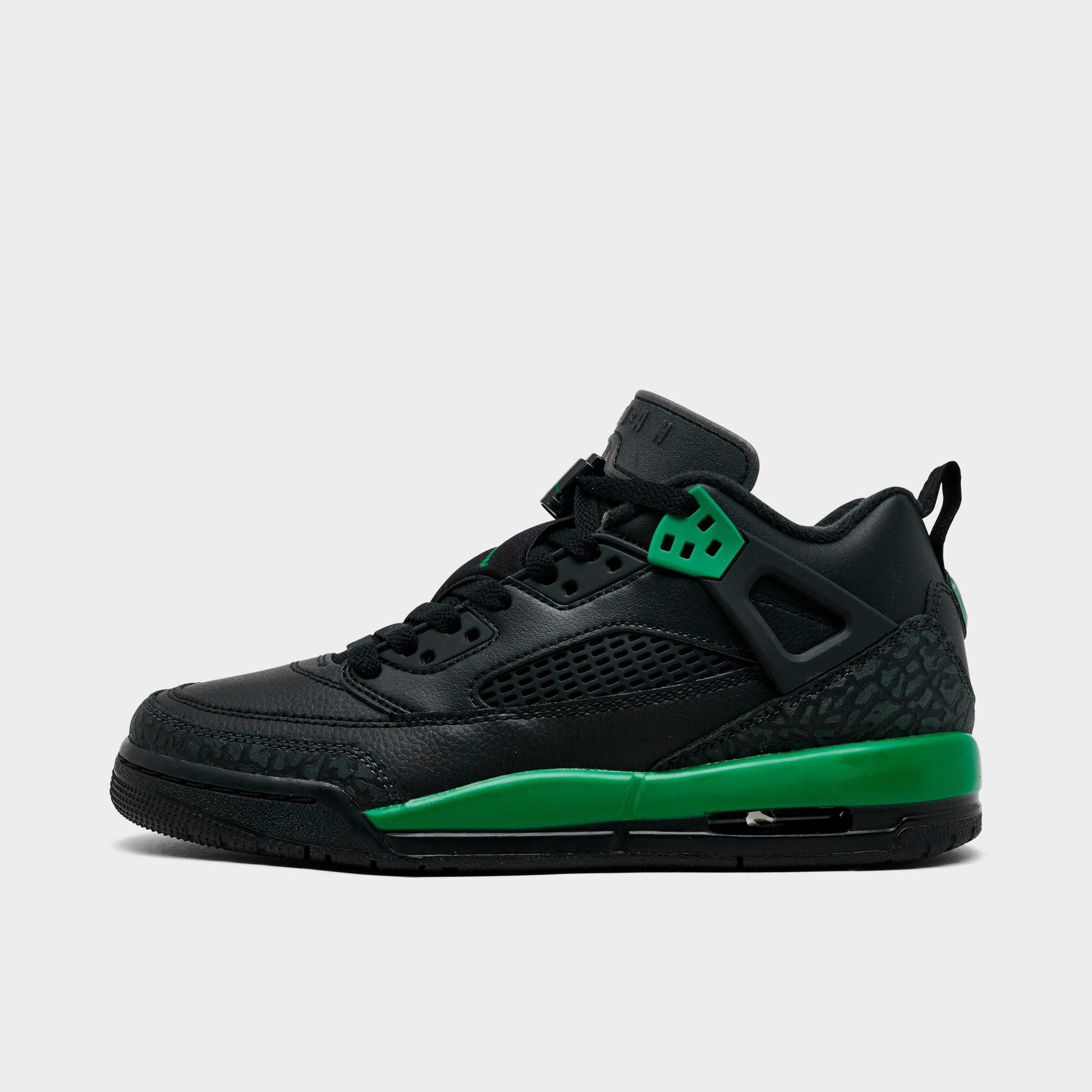 Jordan Big Kids' Spizike Low Casual Shoes in Green/Black/Black Size 3.5