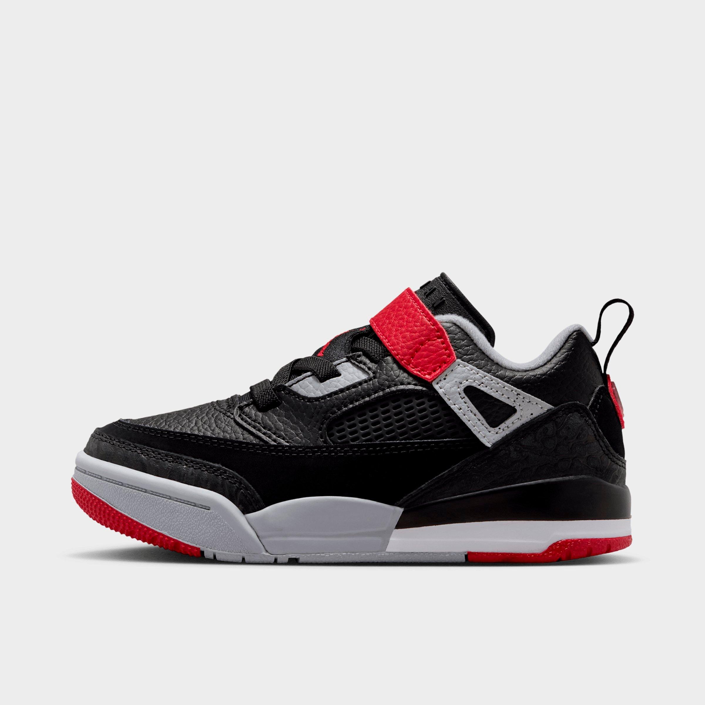Jordan Little Kids Spizike Low Casual Shoes in Black/Wolf Grey/White Size: 10.5