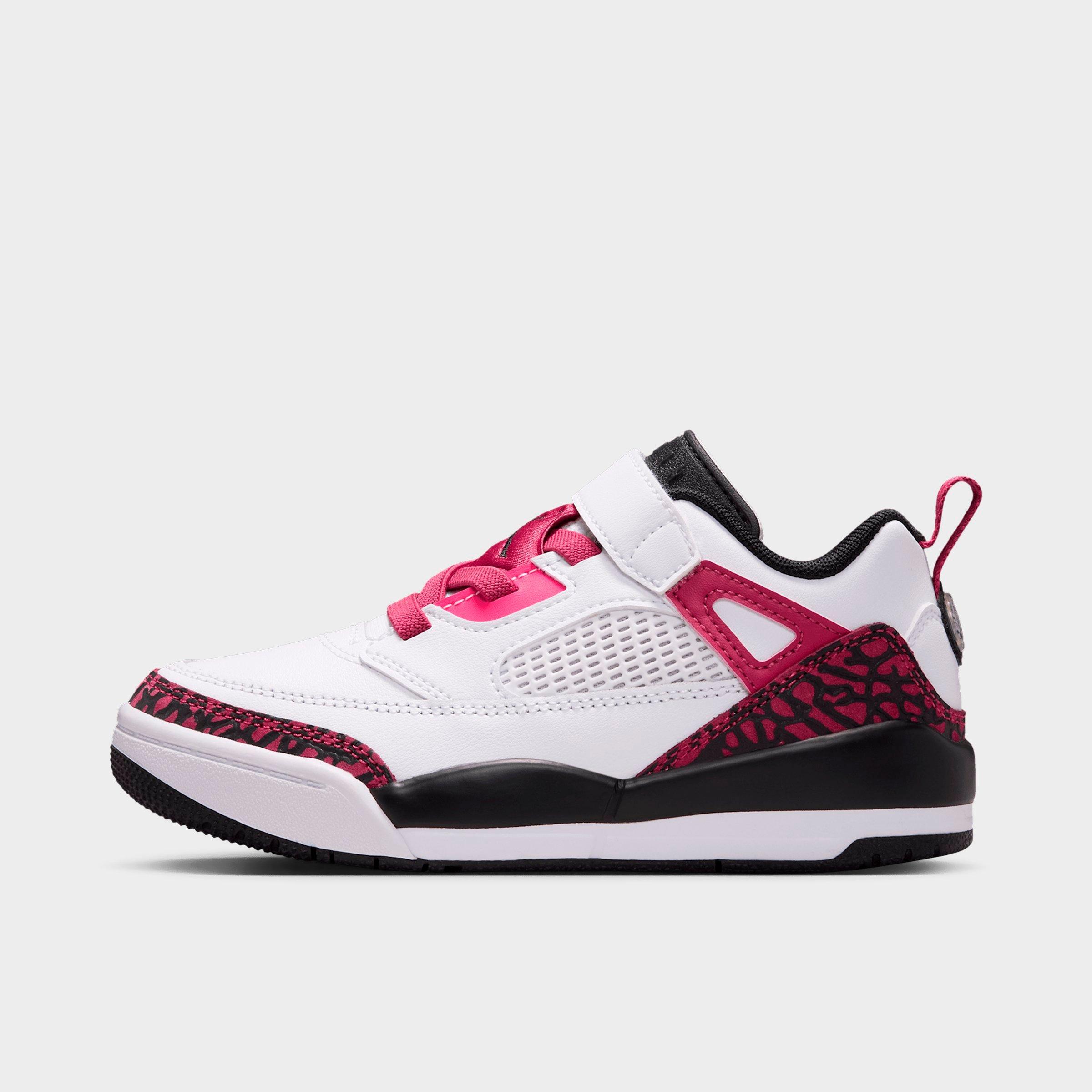 Jordan Little Kids Spizike Low Casual Shoes in White/Sweet Beet/Desert Pink Size: 12.5