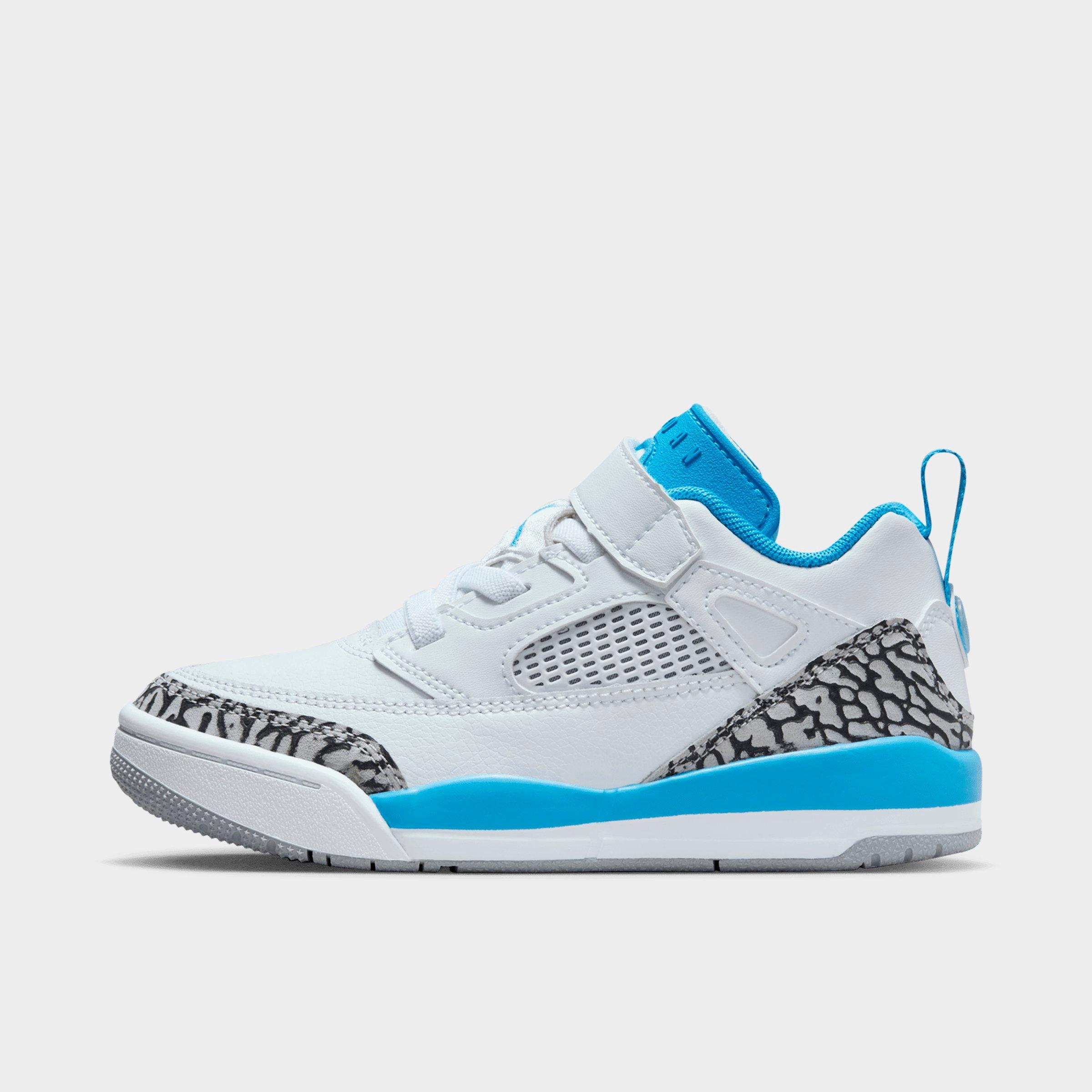 Jordan Little Kids Spizike Low Casual Shoes in White/Wolf Grey/Anthracite Size: 13.0