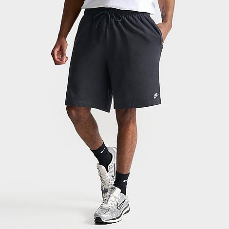 Nike Men's Club Knit Shorts In Black/white