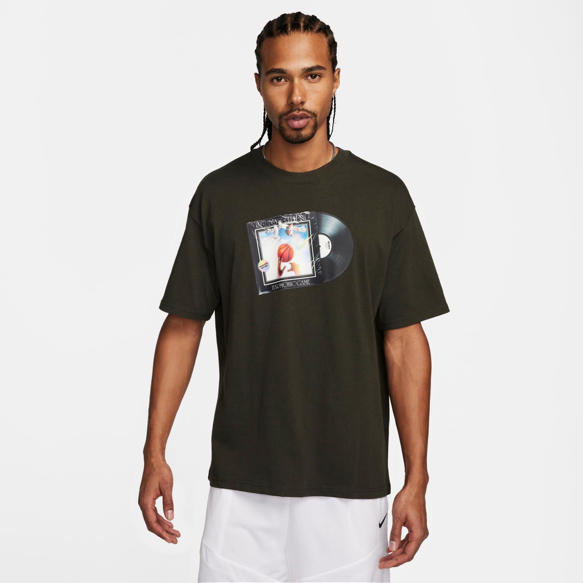 Shop Nike Men's Vinyl Soul Max90 Basketball T-shirt In Sequoia