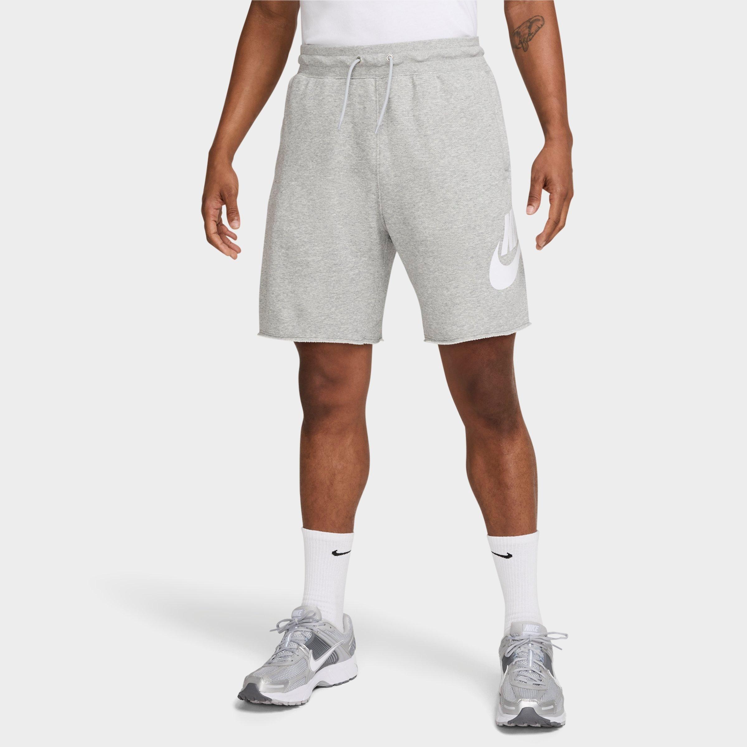 Nike Men's Club French Terry Alumni Shorts in Grey/Dark Grey Heather Size XL Cotton/Polyester/Rayon