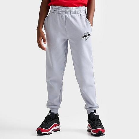 Nike Kids' Sportswear Club Fleece Swoosh High Jogger Pants In Wolf Grey