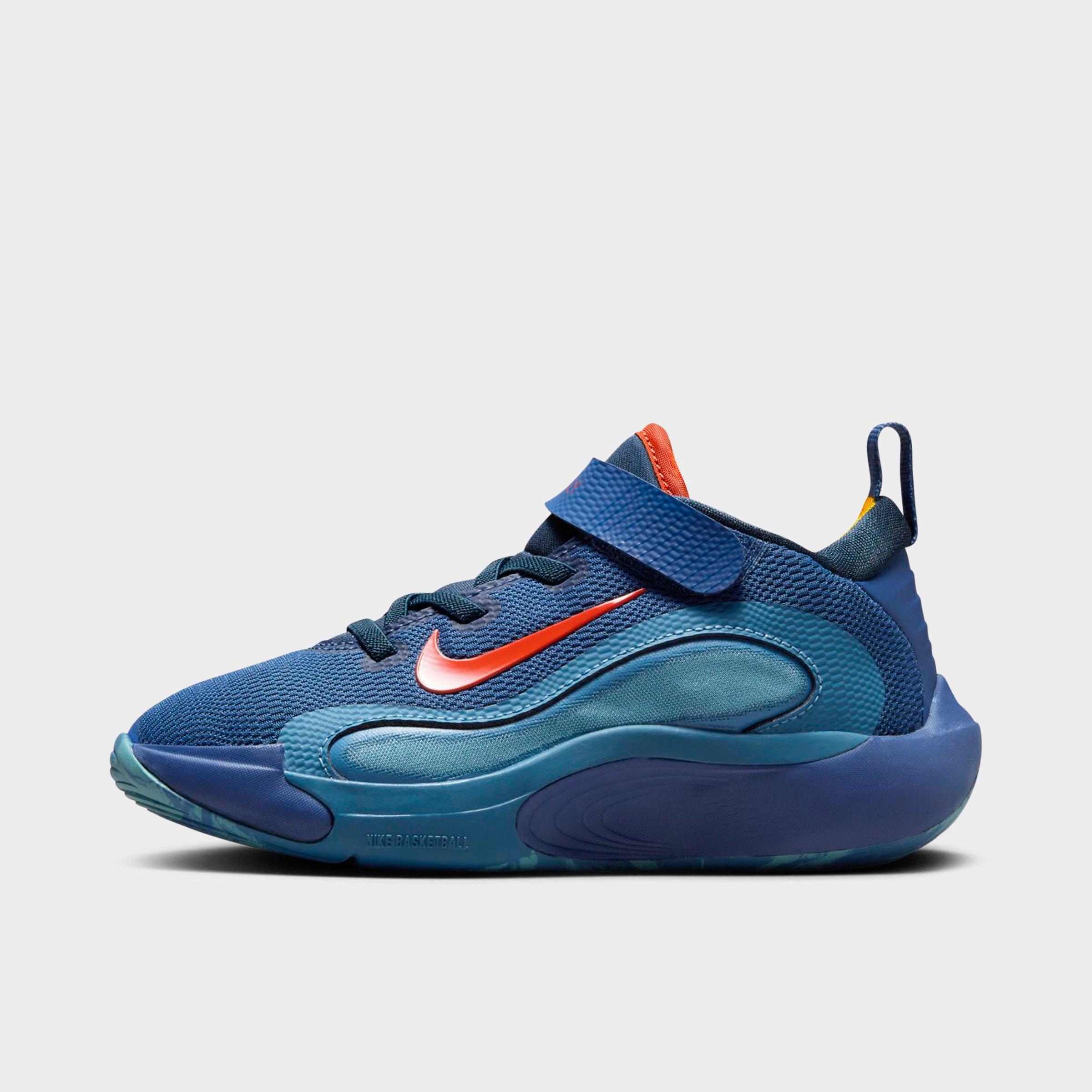 Nike Little Kids IsoFly Stretch Lace Basketball Shoes in Mystic Navy/Armory Navy/Aegean Storm Size: 8.0
