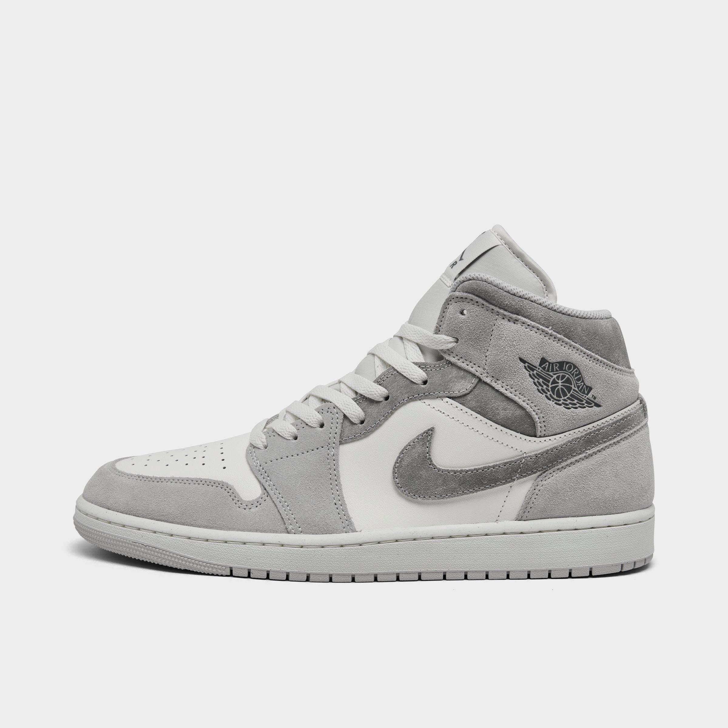 Jordan Men's Air Retro 1 Mid SE Casual Shoes in Neutral Grey/Sail/Smoke Grey Size: 7.5