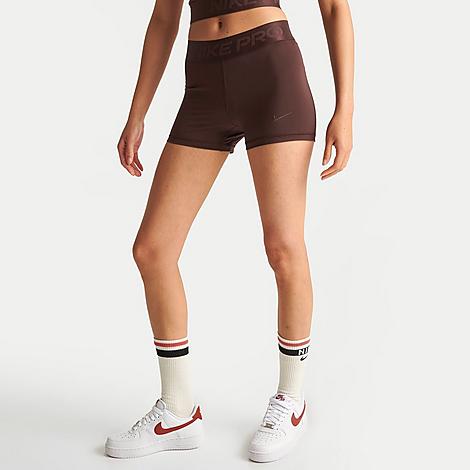 Nike Women's Pro Dri-fit Mid-rise 3 Inch Shorts In Earth