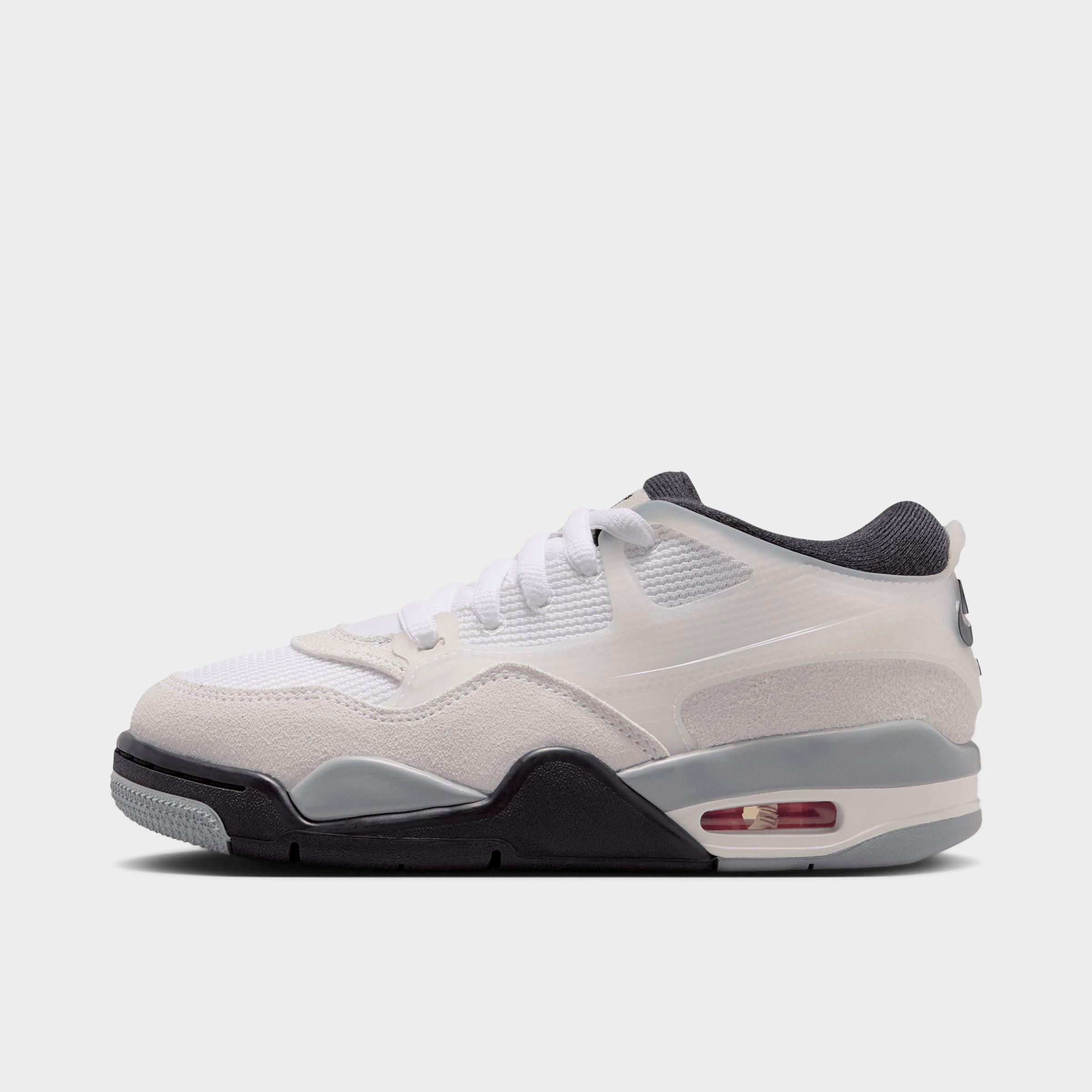 Jordan Big Kids Air 4RM Casual Shoes in Black/Gorge Green/Varsity Red Size: 3.5