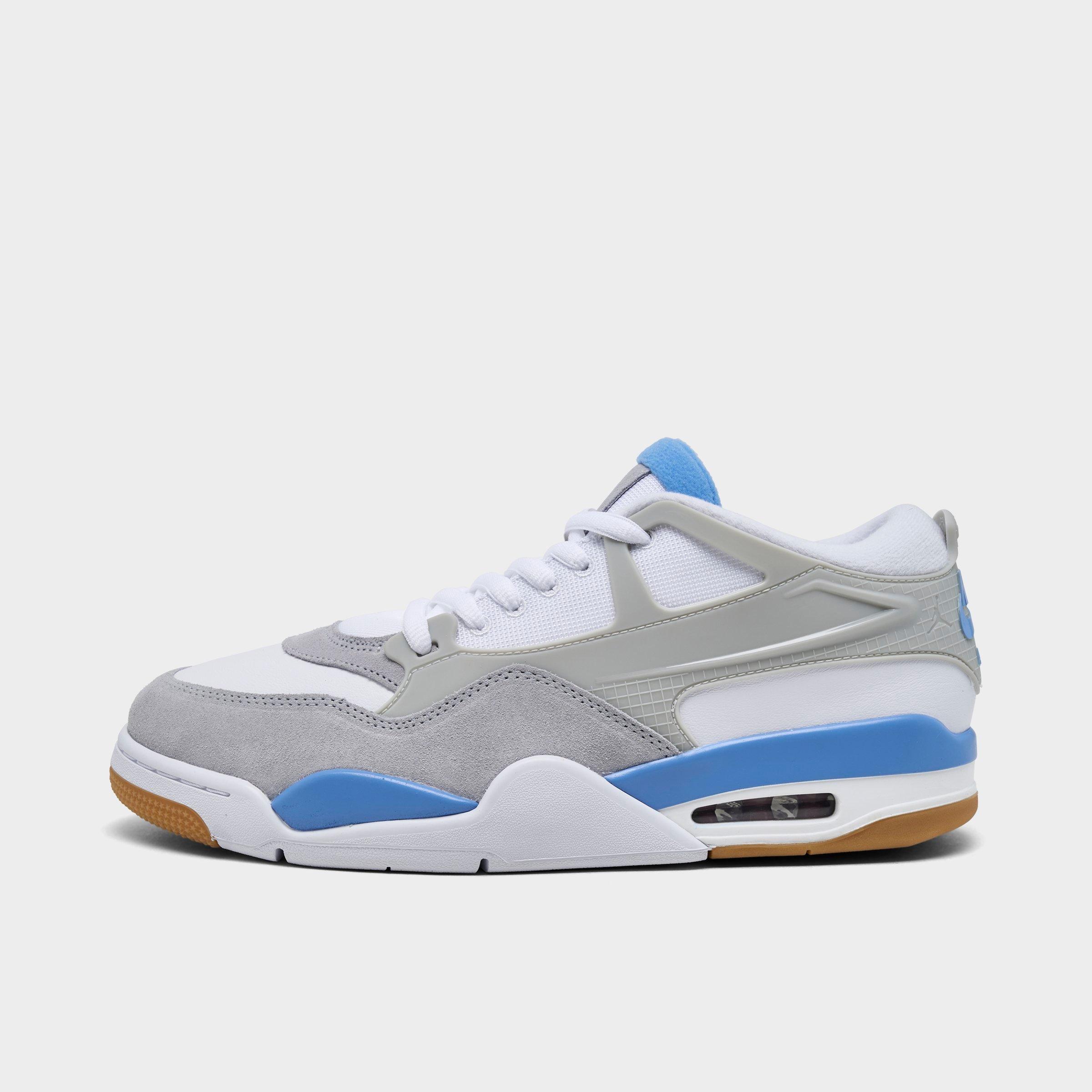 Jordan Air 4 RM Casual Shoes in Blue/Grey/White Size 12 Leather
