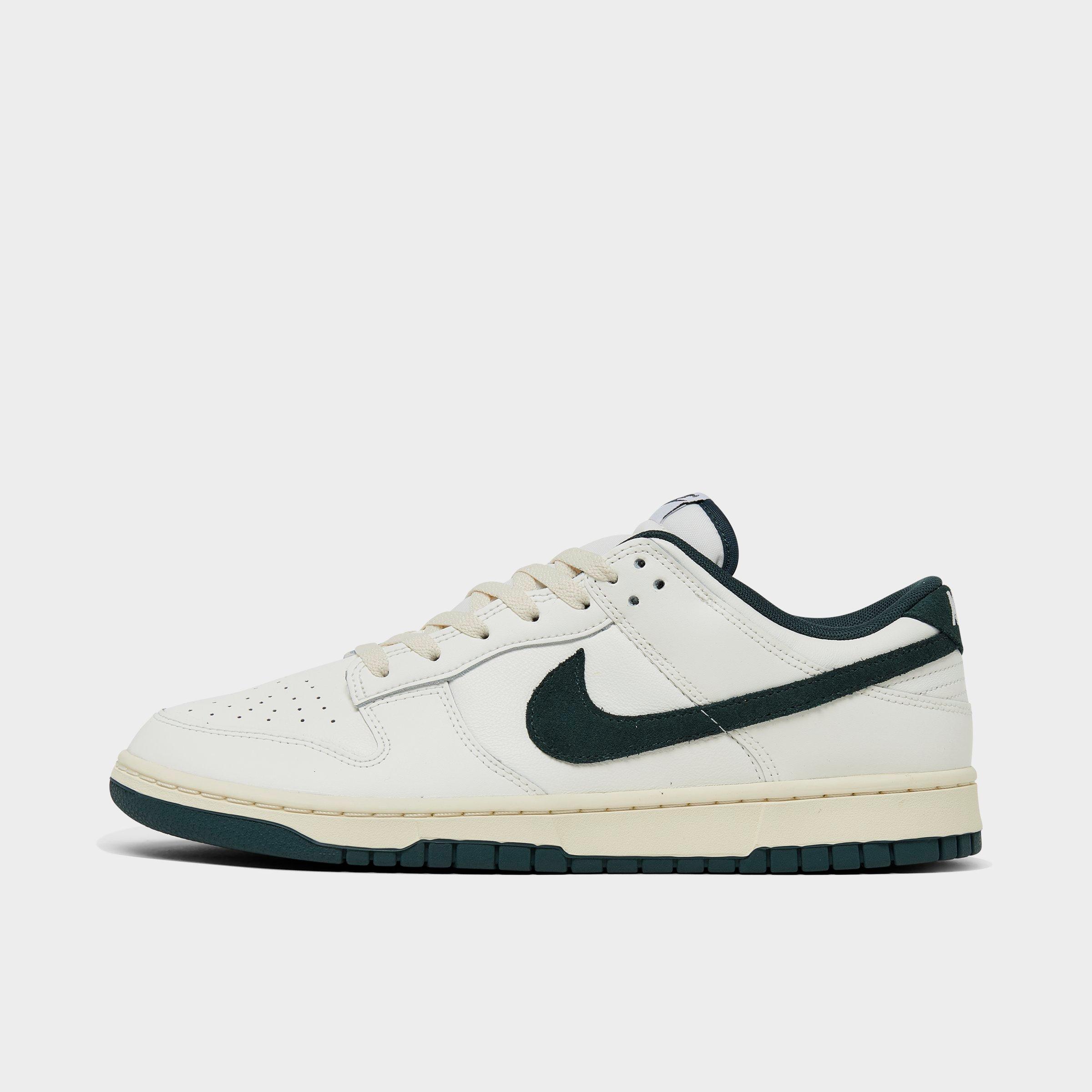Nike Mens Sail Deep Jungle Coconut Dunk Low Brand-embellished Leather Low-top Trainers In Sail/deep Jungle/coconut Milk/white