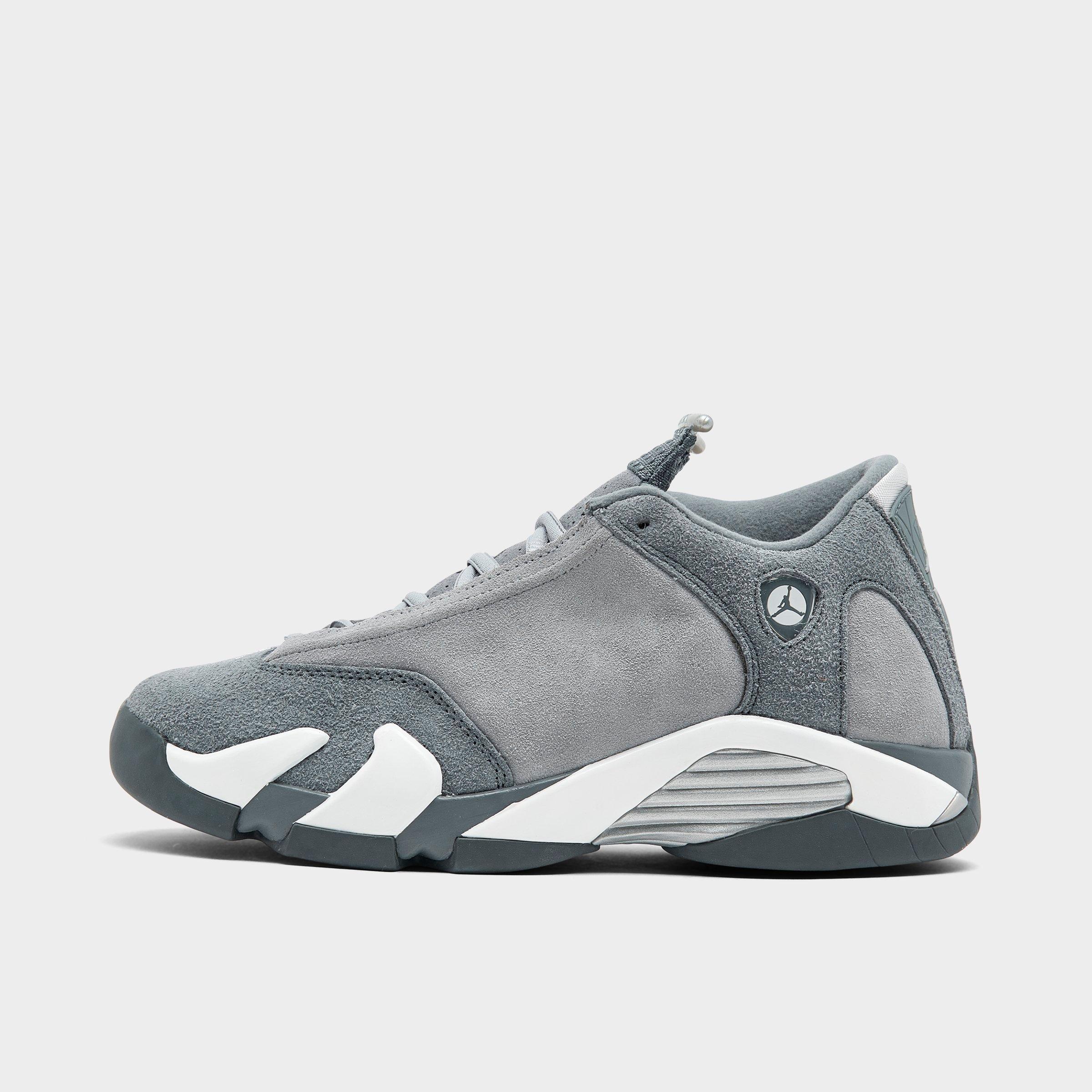 Shop Nike Jordan Big Kids' Air Retro 14 Basketball Shoes In Flint Grey/stealth/white