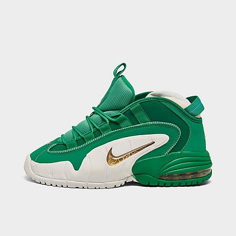 Nike Big Kids' Air Max Penny 1 Basketball Shoes In Stadium Green/metallic Gold/white